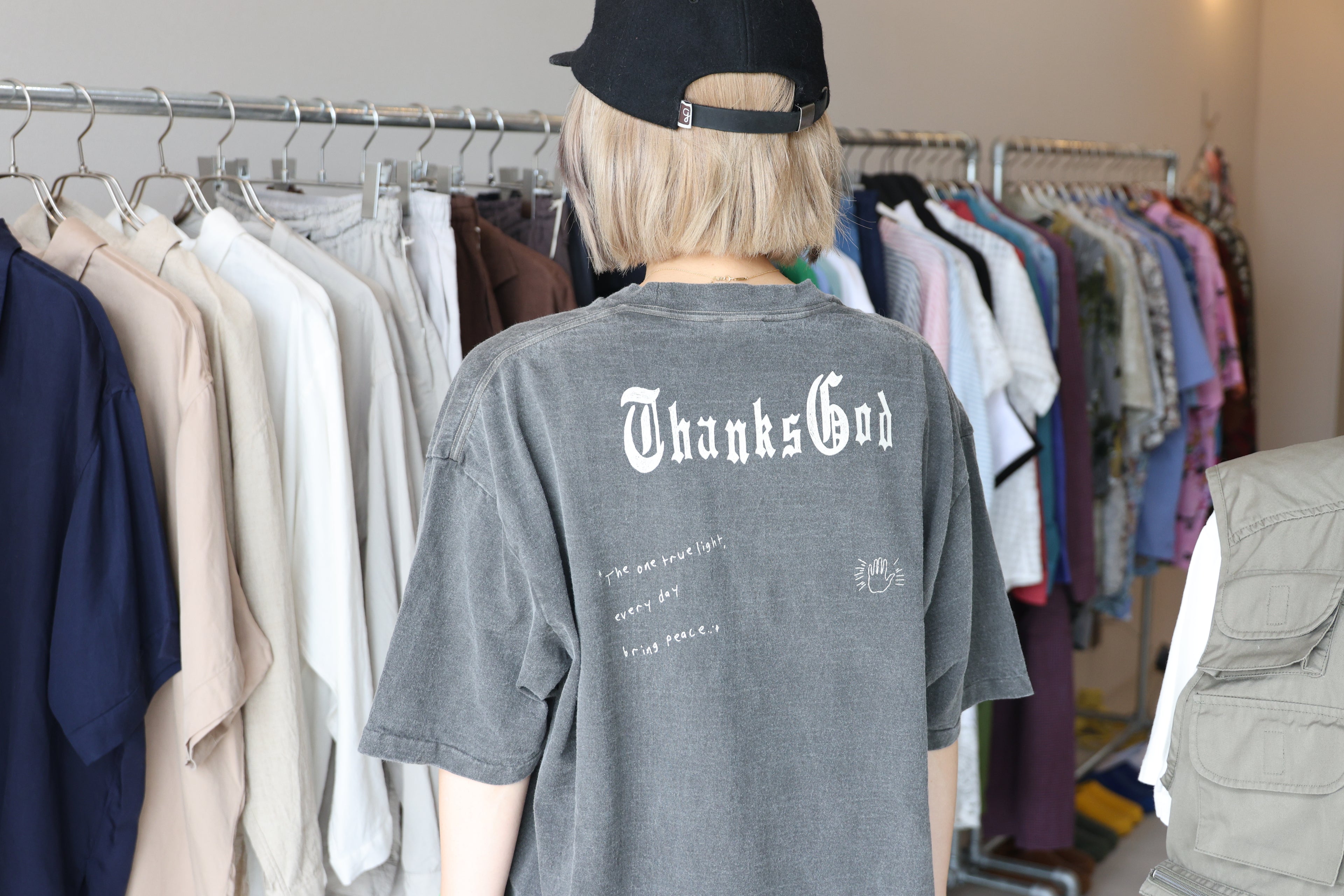 [VOIRY] VTS THANKS GOD TEE -BLACK-