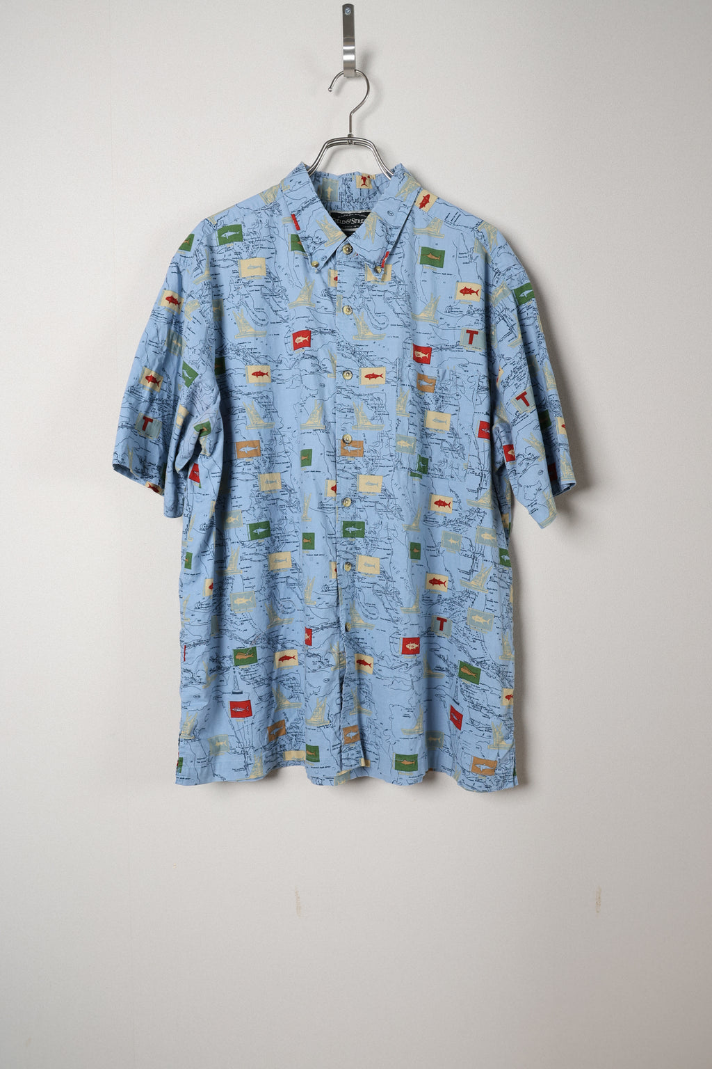 [Field & Stream] Fish Pattern Shirts S/S [USED]