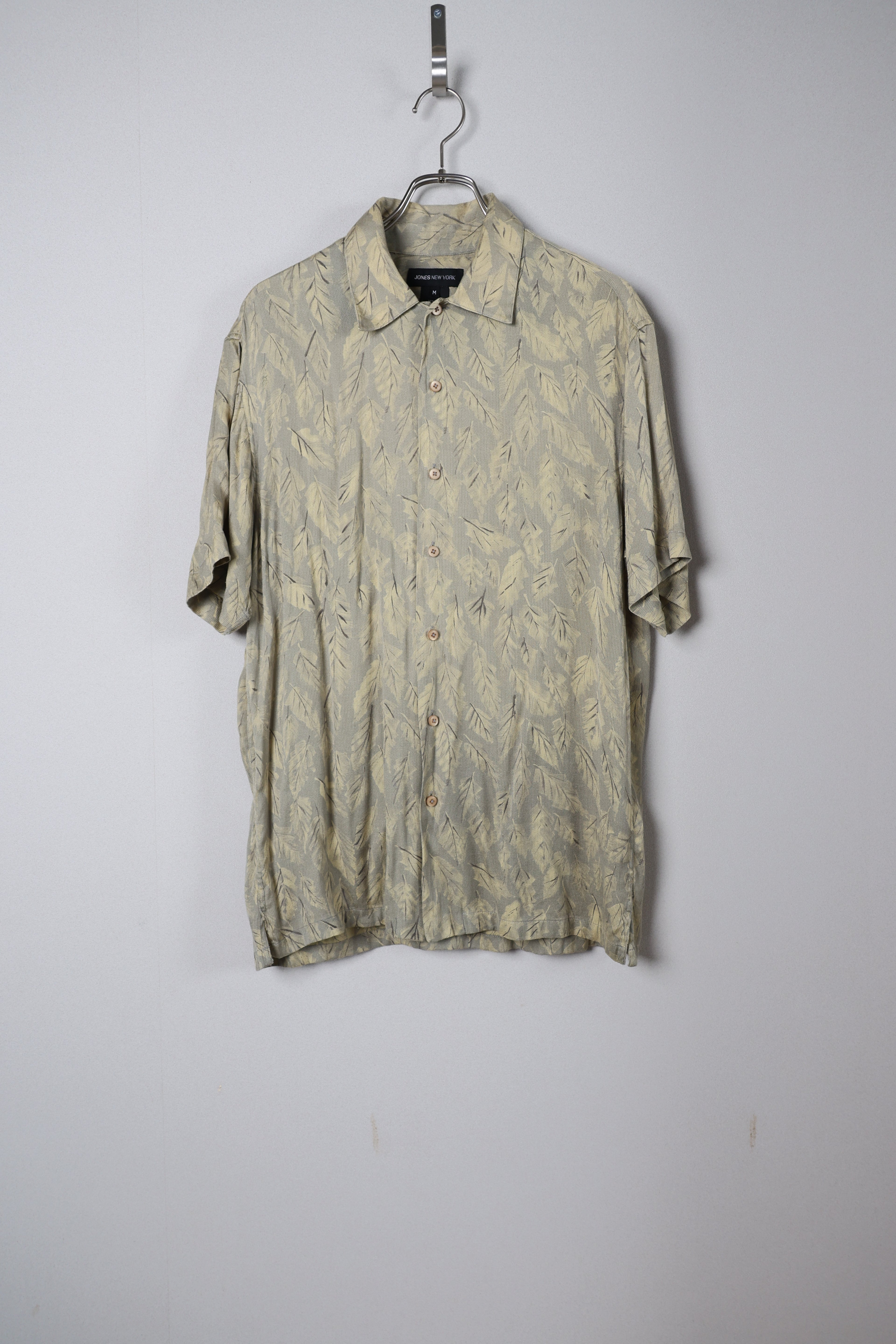 [JONES NEW YORK] Silk Rayon Leaf Pattern Shirts S/S [USED]