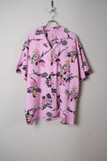 [GENTLY] Pink Aloha Shirts S/S [USED]