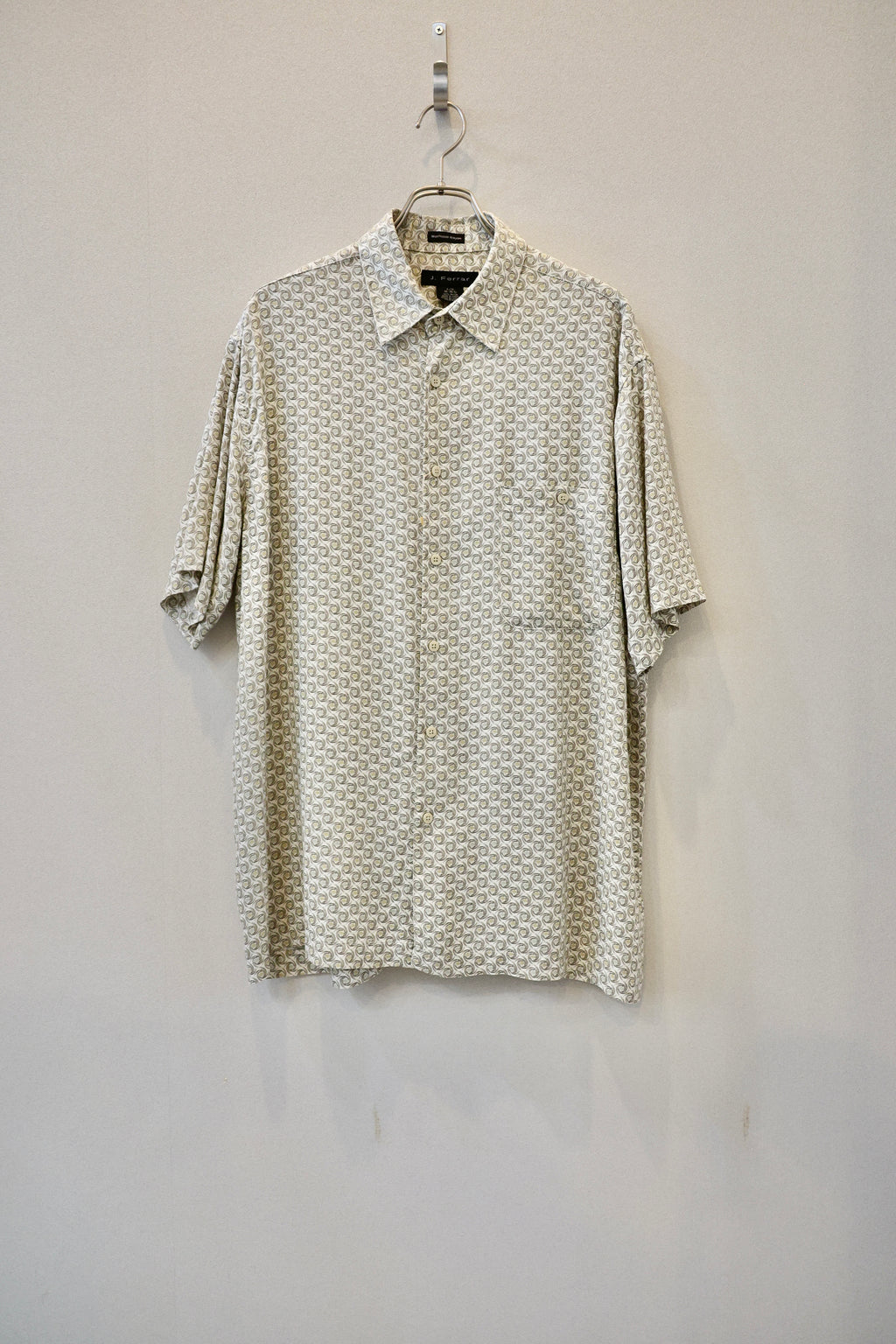 [J. Ferrar] Designed Pattern Rayon Shirts S/S [USED]