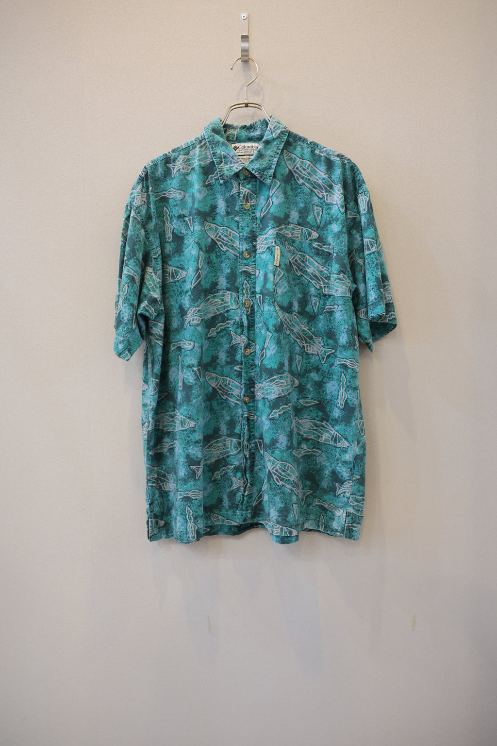 [Columbia] Cotton Fish Pattern Shirts S/S [USED]