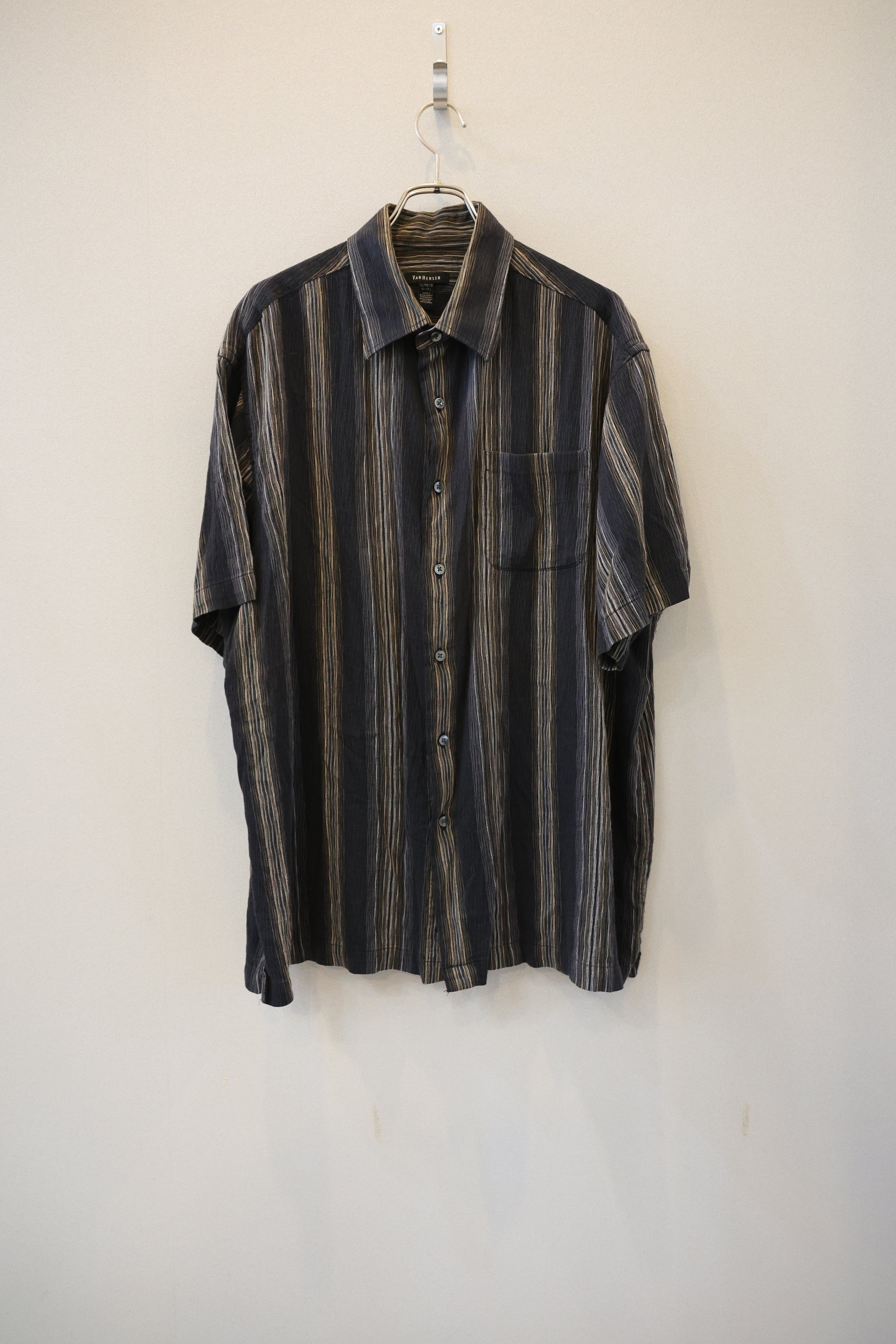 [VAN HEUSEN] Cotton Rayon Stripe Shirts S/S [USED]