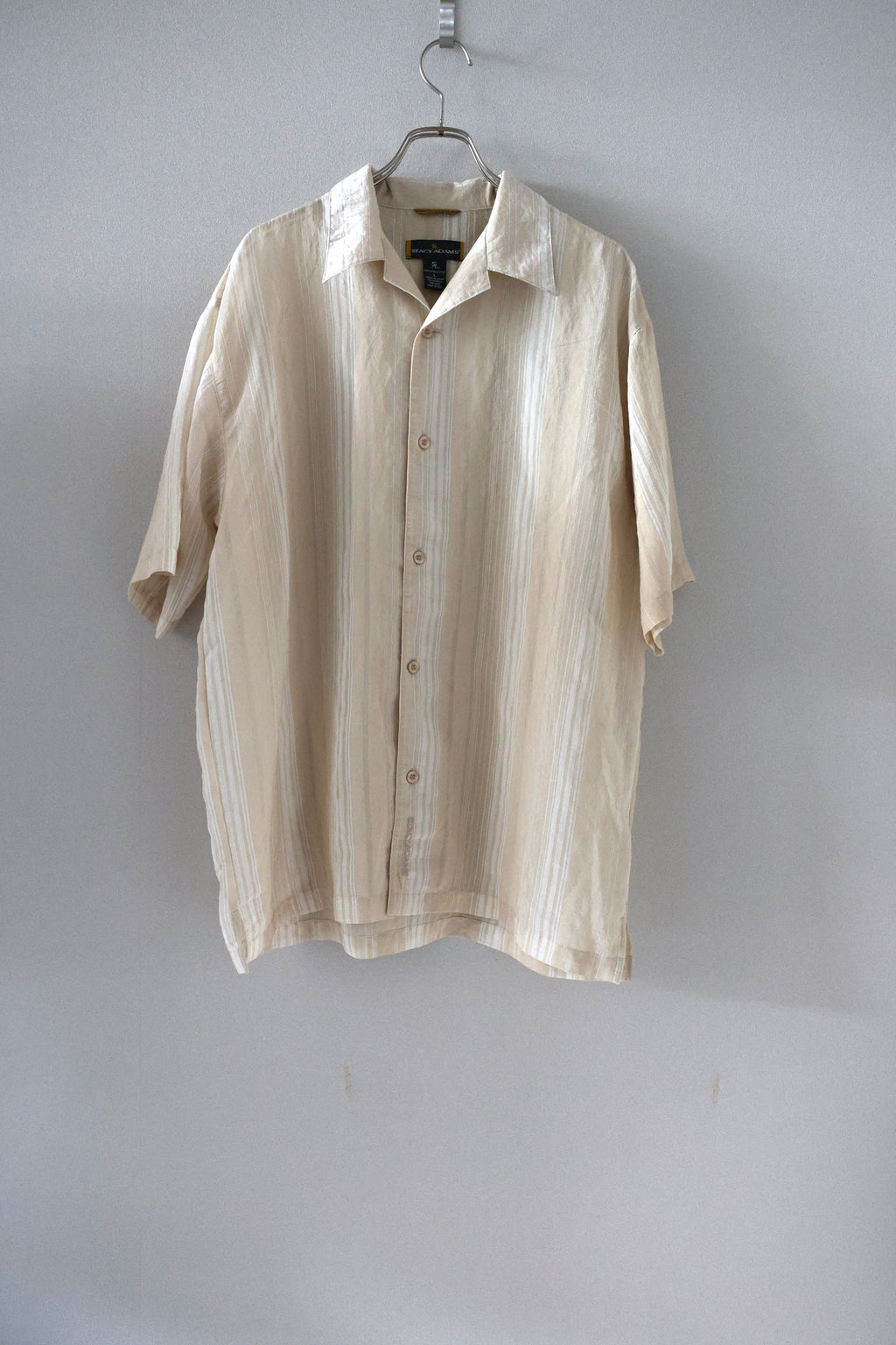 [STACY ADAMS] See-through Open Collar Shirts S/S [USED]