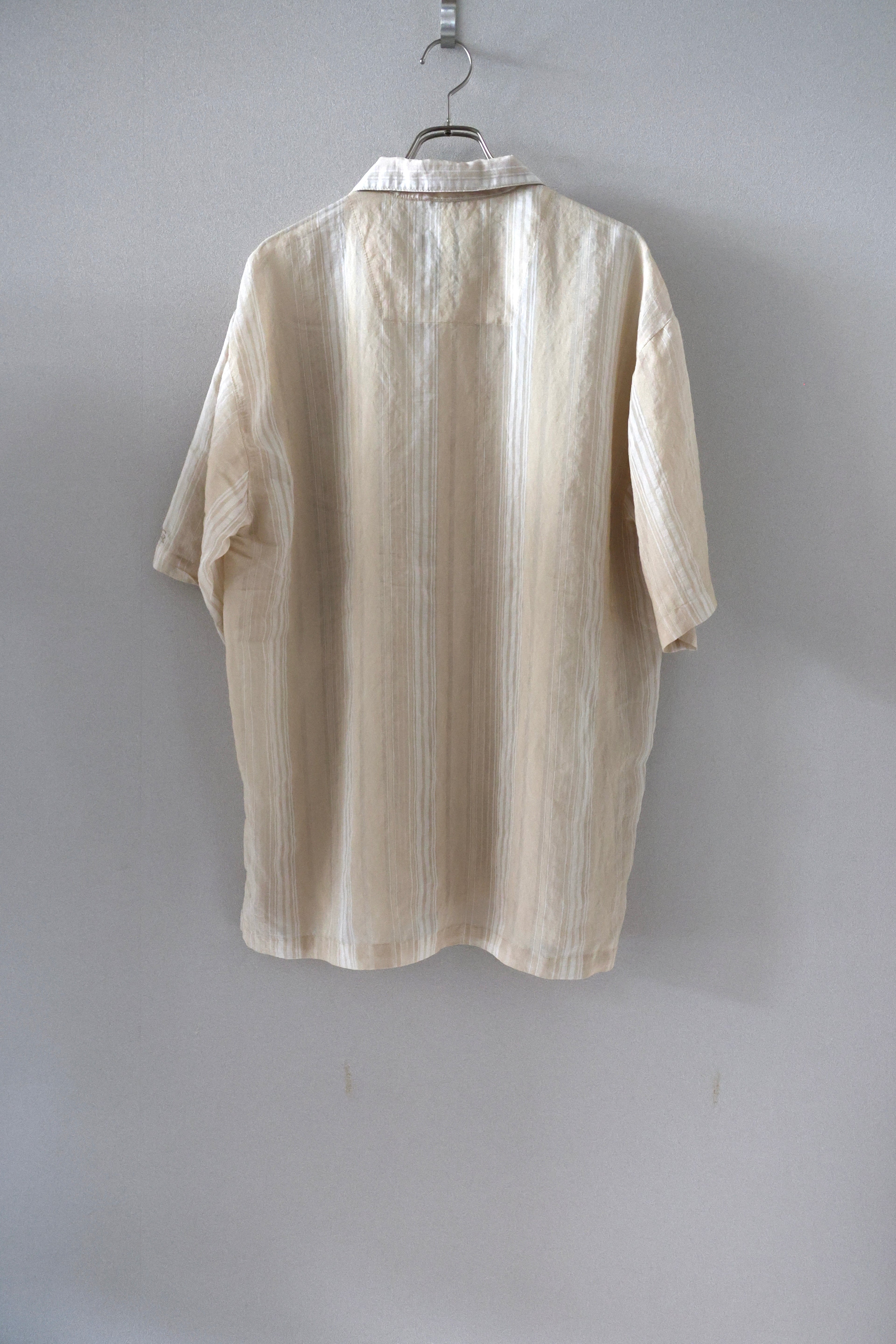 [STACY ADAMS] See-through Open Collar Shirts S/S [USED]