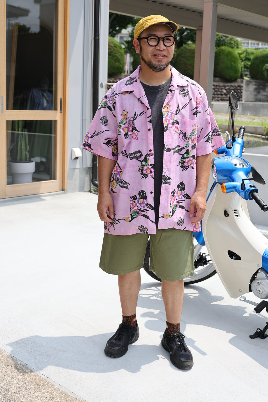 [GENTLY] Pink Aloha Shirts S/S [USED]