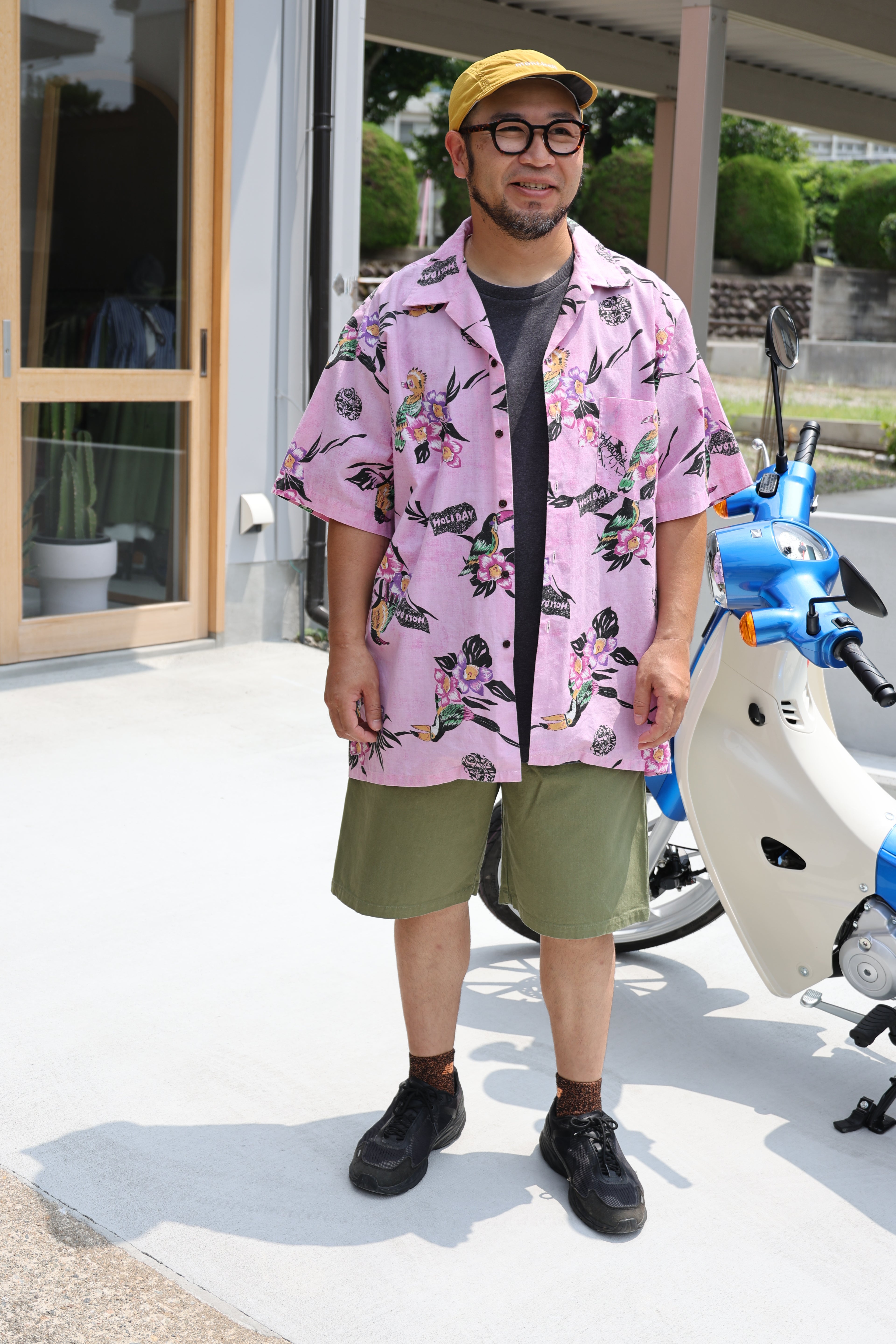 [GENTLY] Pink Aloha Shirts S/S [USED]