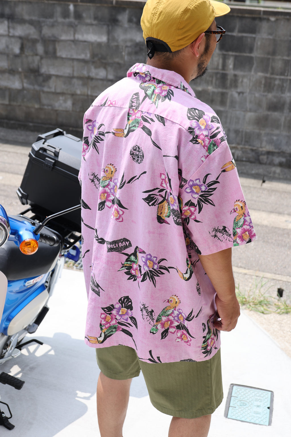 [GENTLY] Pink Aloha Shirts S/S [USED]