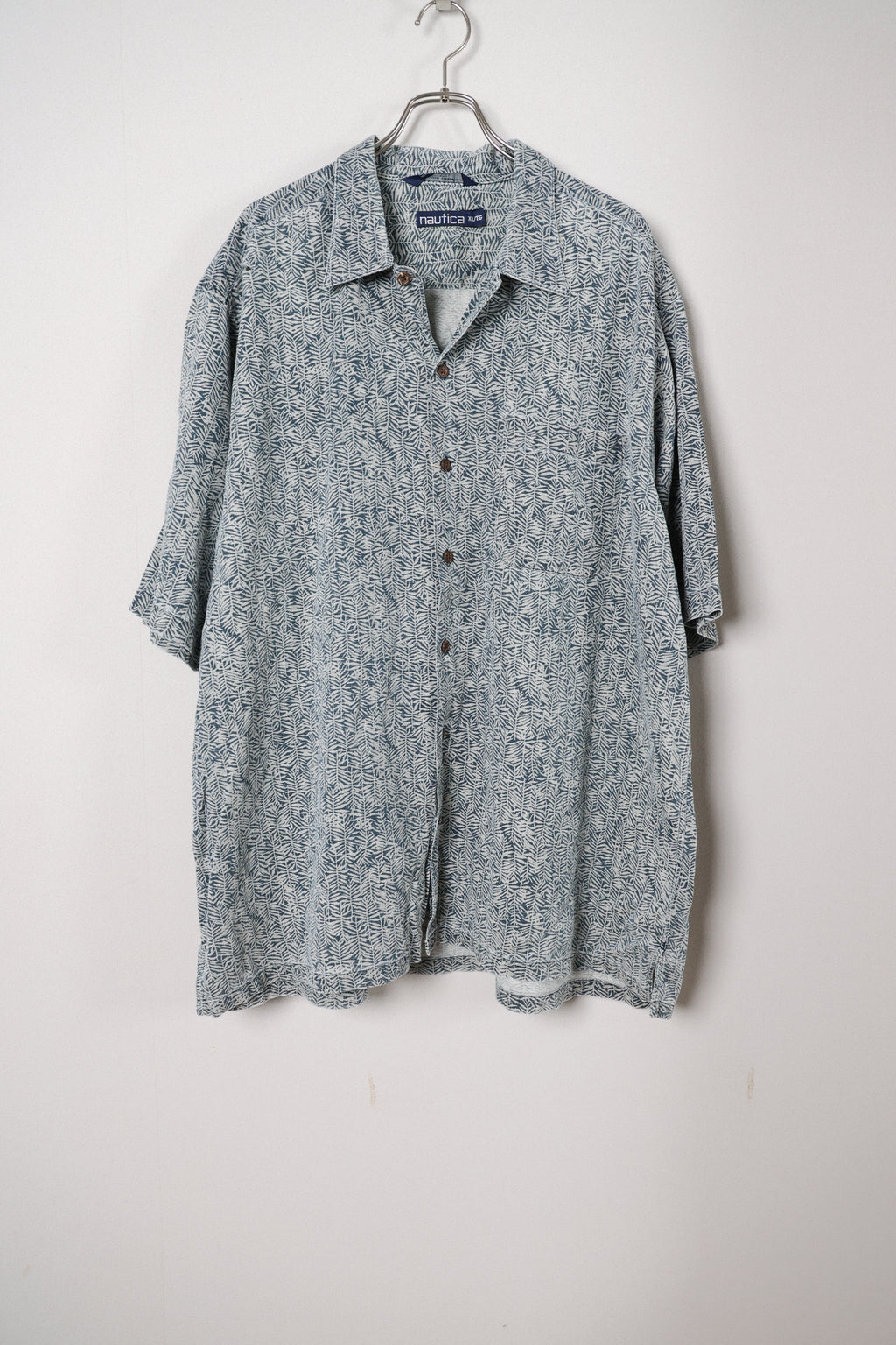 [NAUTICA] Design Patterned Open Collar Shirts [USED]