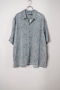 [NAUTICA] Design Patterned Open Collar Shirts [USED]