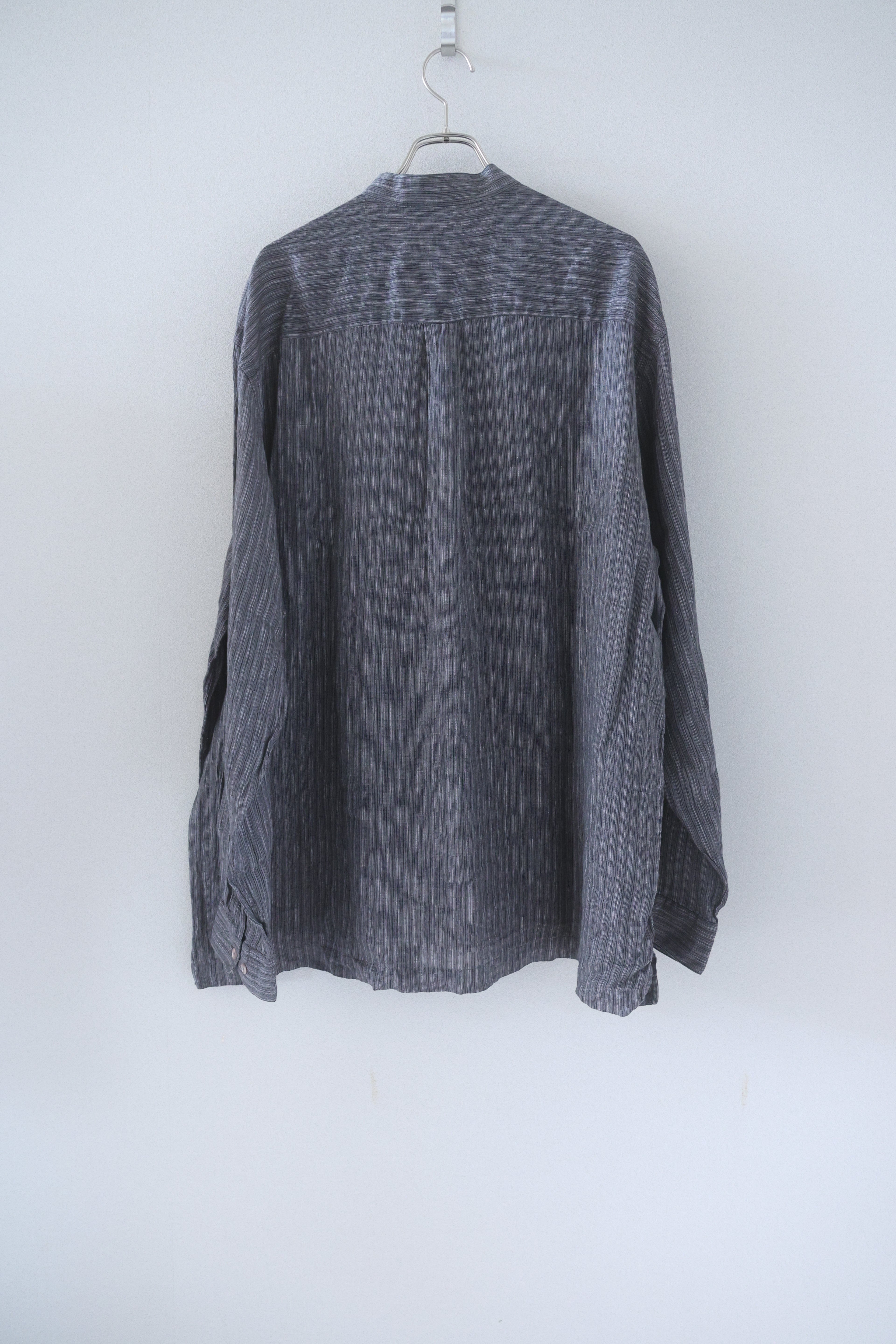 [PERRY ELLUS] Linen Banded Collar Shirts L/S [USED]