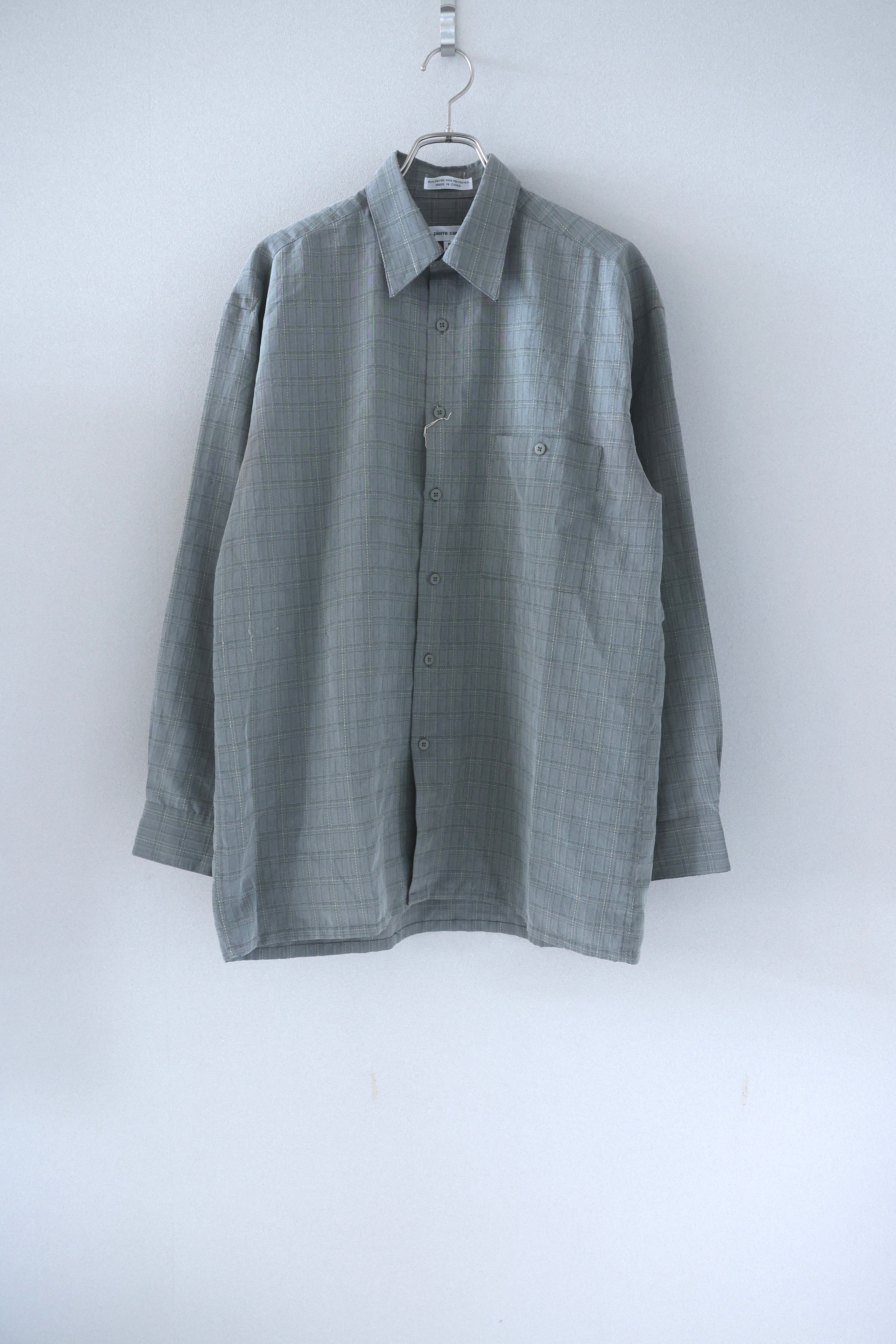 [pierre cardin] Rayon Check Shirts L/S [USED]