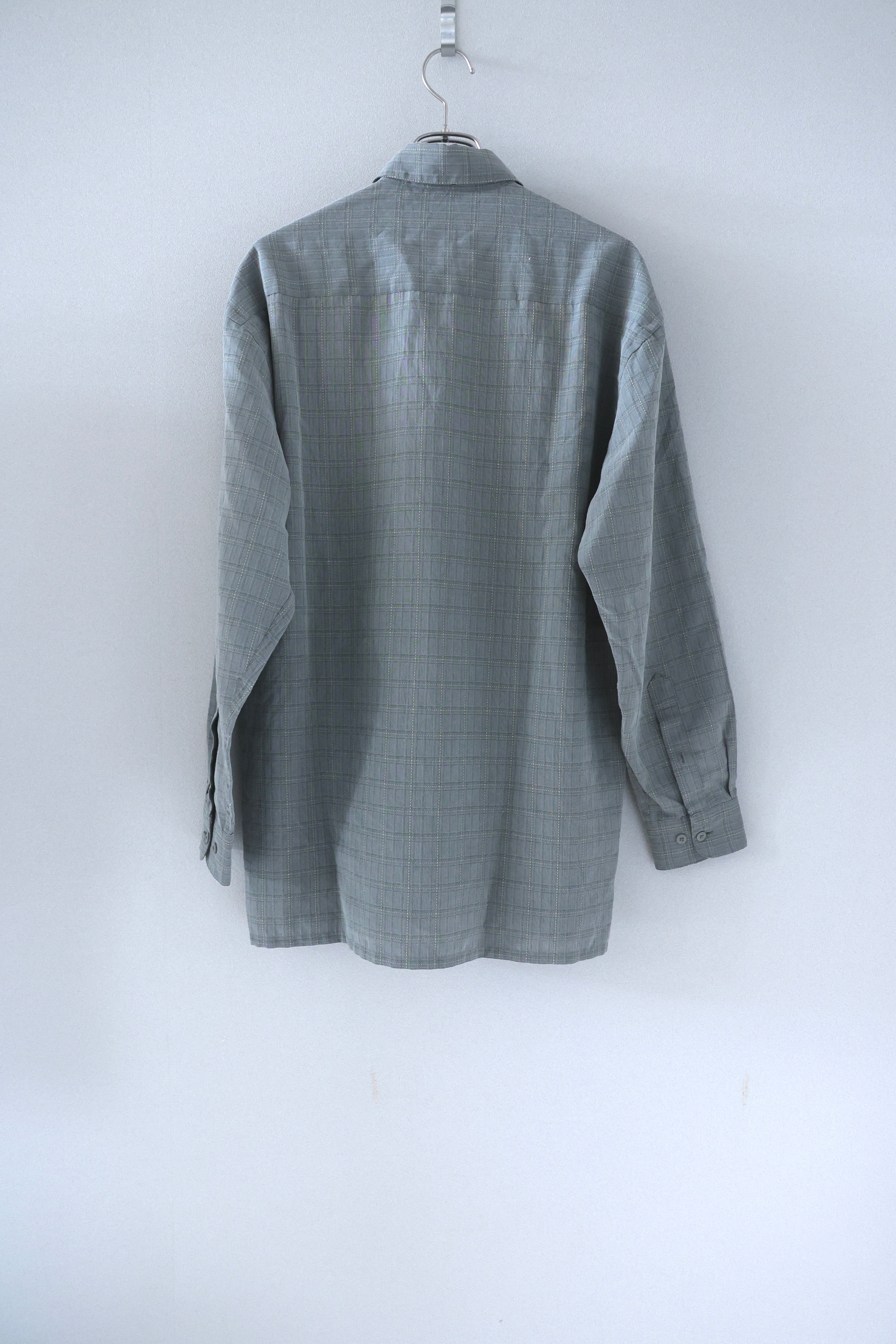 [pierre cardin] Rayon Check Shirts L/S [USED]