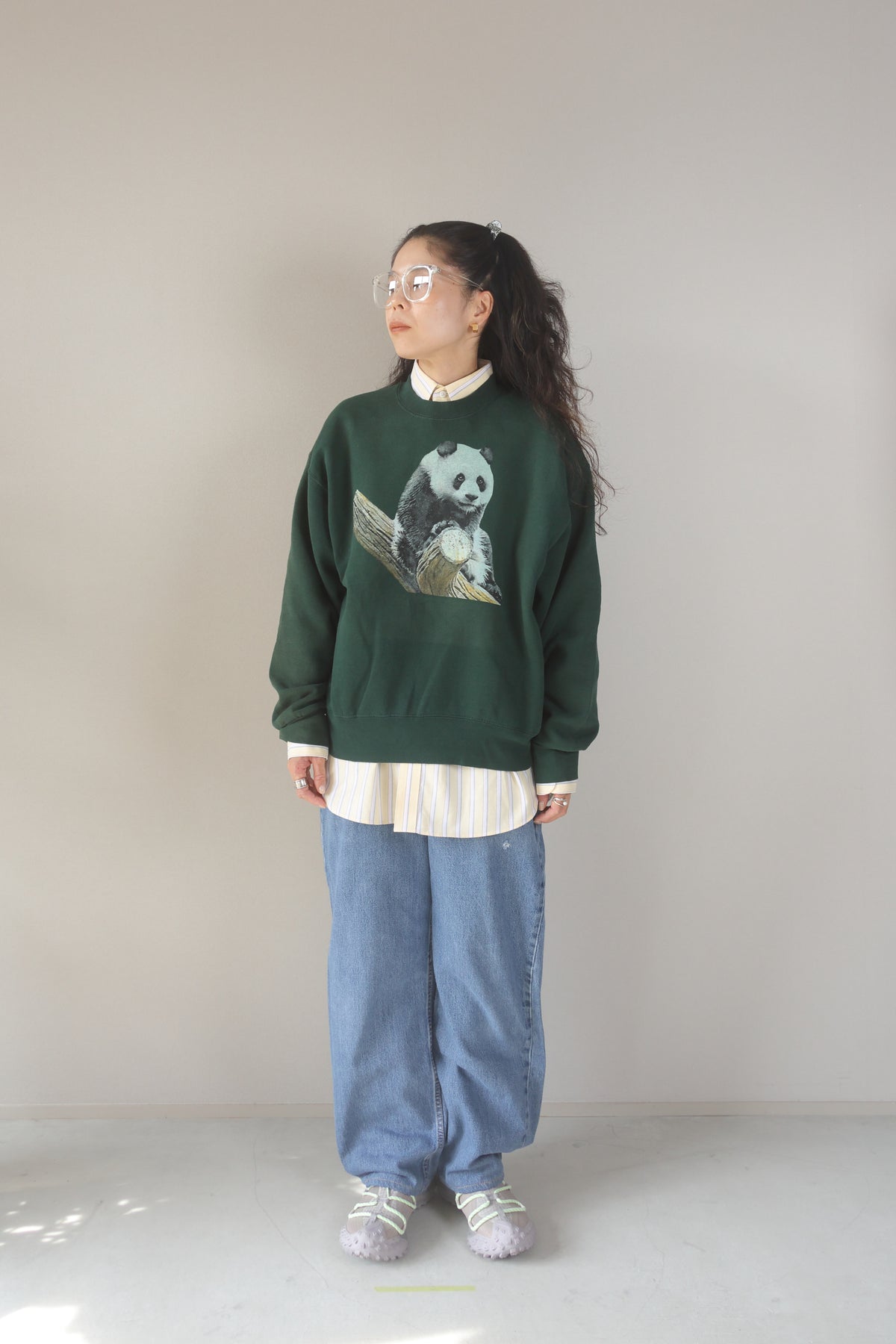 [BVD] "Panda" Print Sweat Shirts [USED]