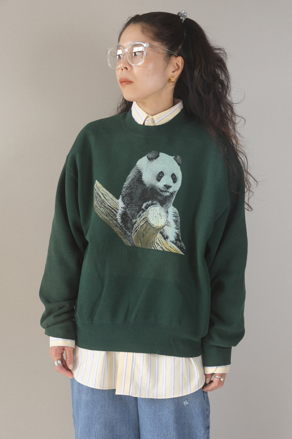 [BVD] "Panda" Print Sweat Shirts [USED]