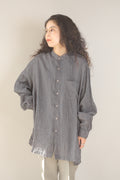 [PERRY ELLUS] Linen Banded Collar Shirts L/S [USED]