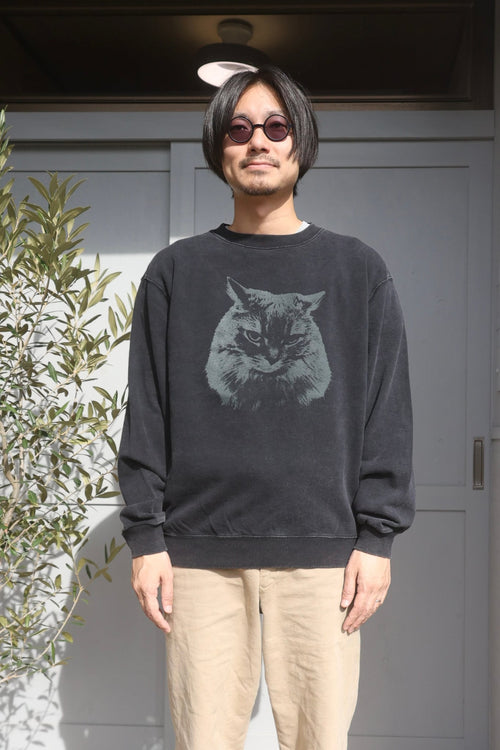[85-Store] 8.8oz 媚びないスヌースウェット [BLACK/GRAY]（着用）