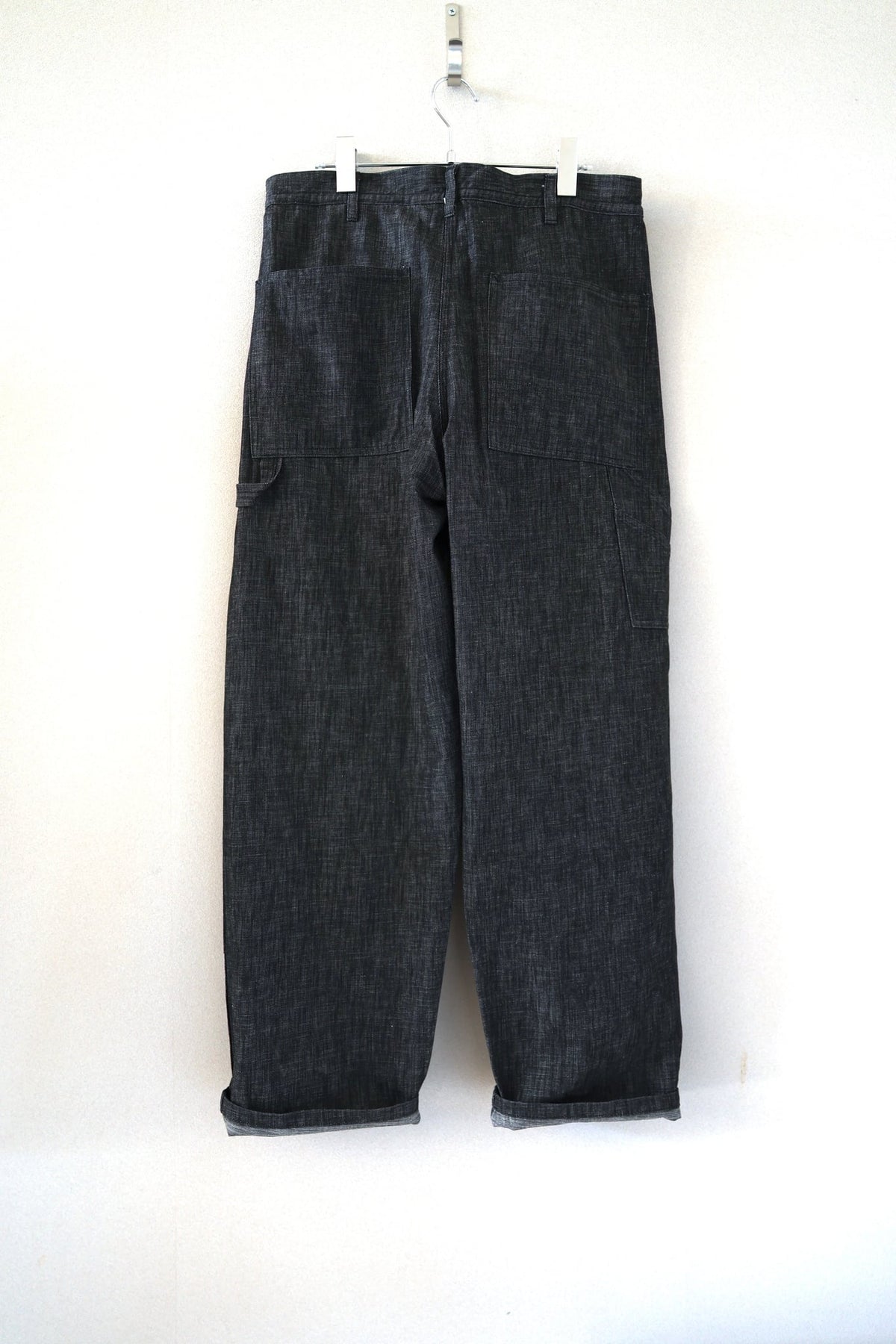 [SOWBOW] DOUBLE KNEE PAINTER PANTS DEAD STOCK 9oz DENIM -BLACK-（2枚目）