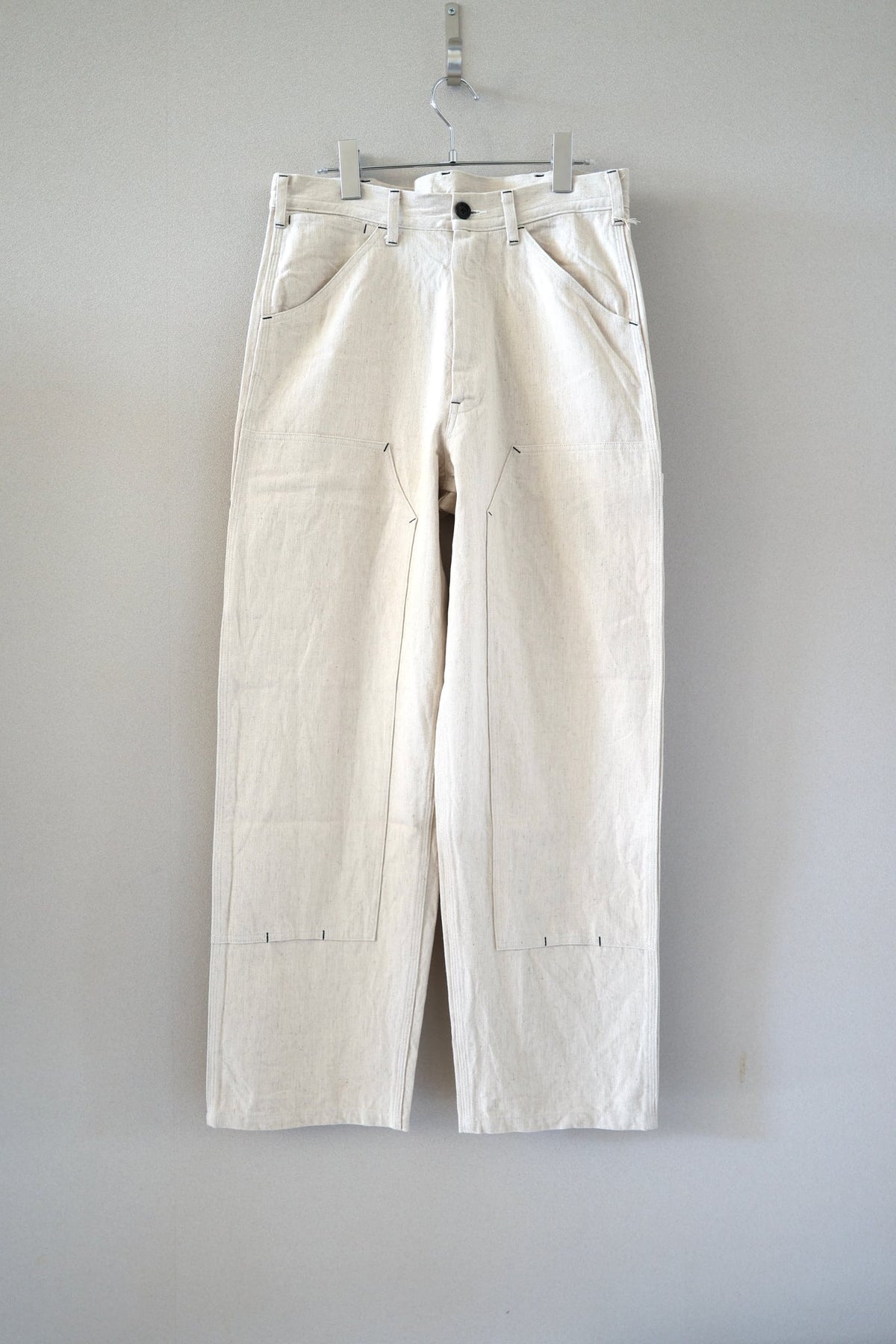 [SOWBOW] DOUBLE KNEE PAINTER PANTS 10oz HEMP DENIM -NATURAL-（1枚目）