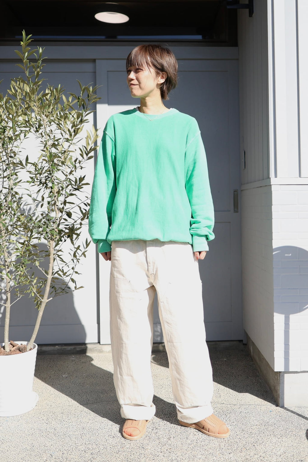 [SOWBOW] DOUBLE KNEE PAINTER PANTS 10oz HEMP DENIM -NATURAL-（6枚目）