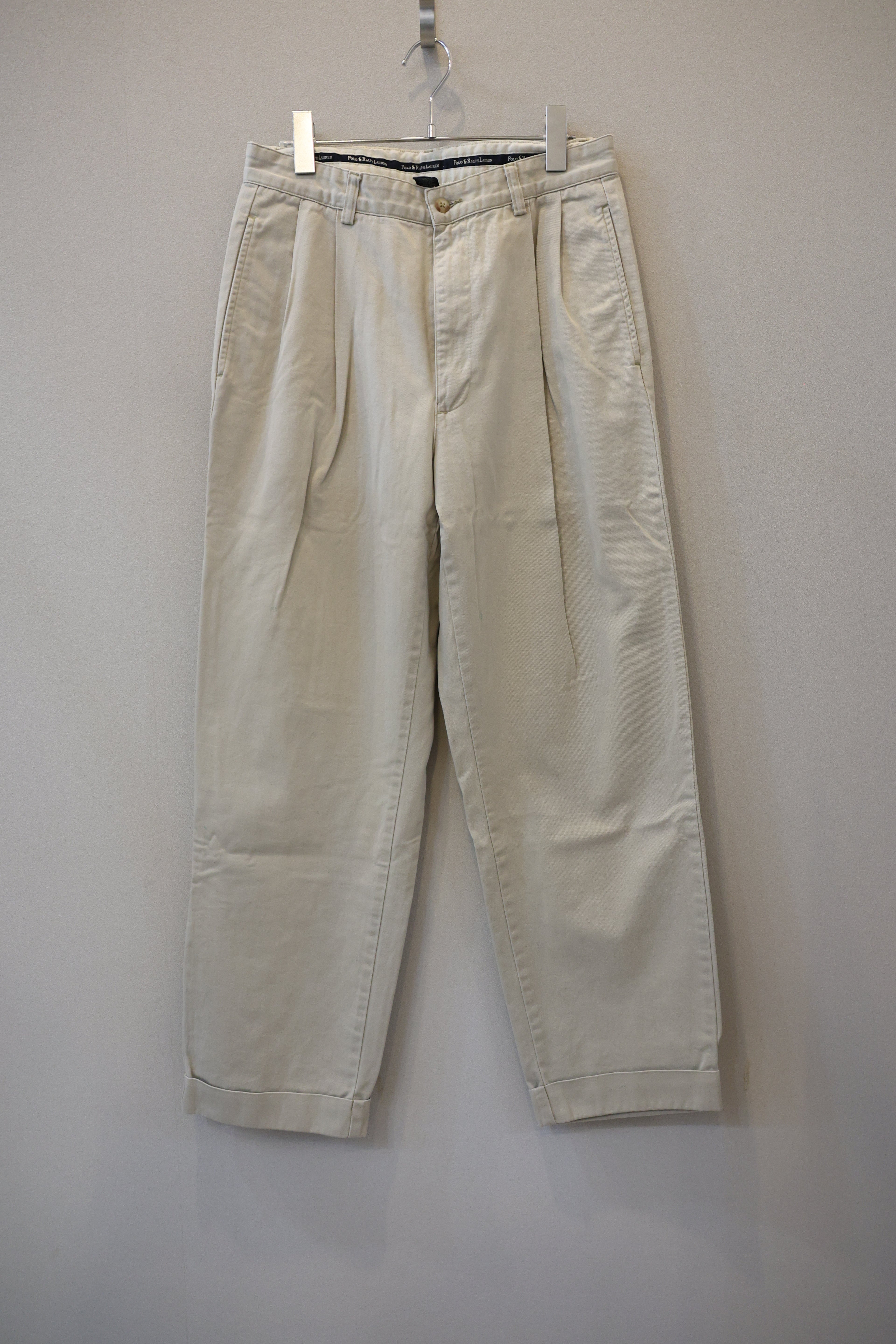 [Ralph Lauren] 2 Tuck Chino Trousers 31/30 [USED]