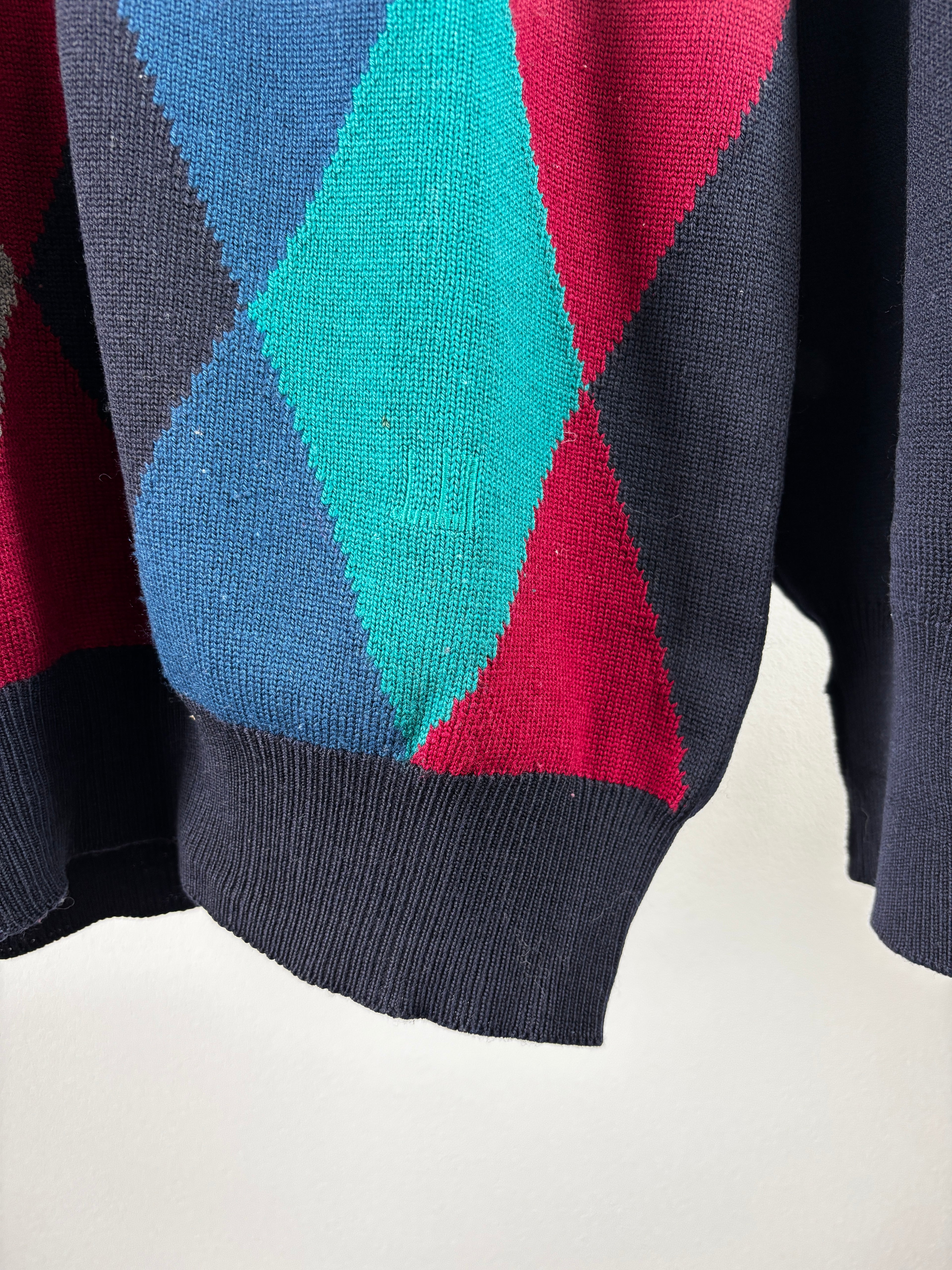 [dunhill]Argyle Check Sweater[USED: