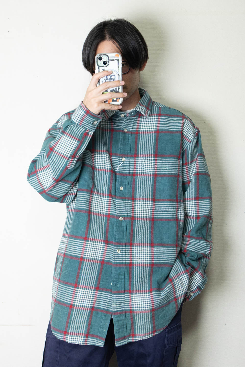 【Eddie Bauer】Heavy Flannel Shirts L/S【USED】