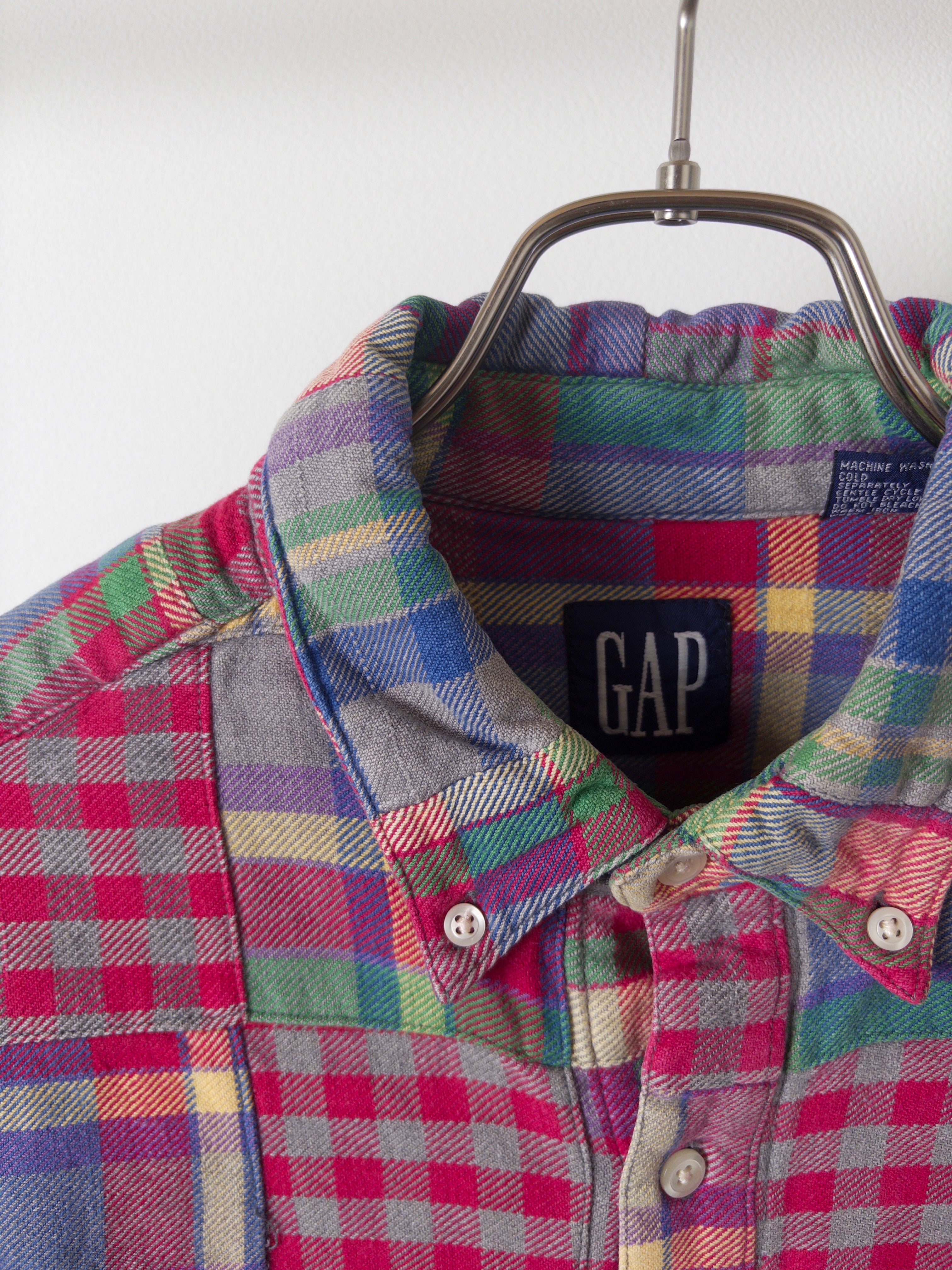 [GAP] Patch Work Flannel Shirts L/S [USED]