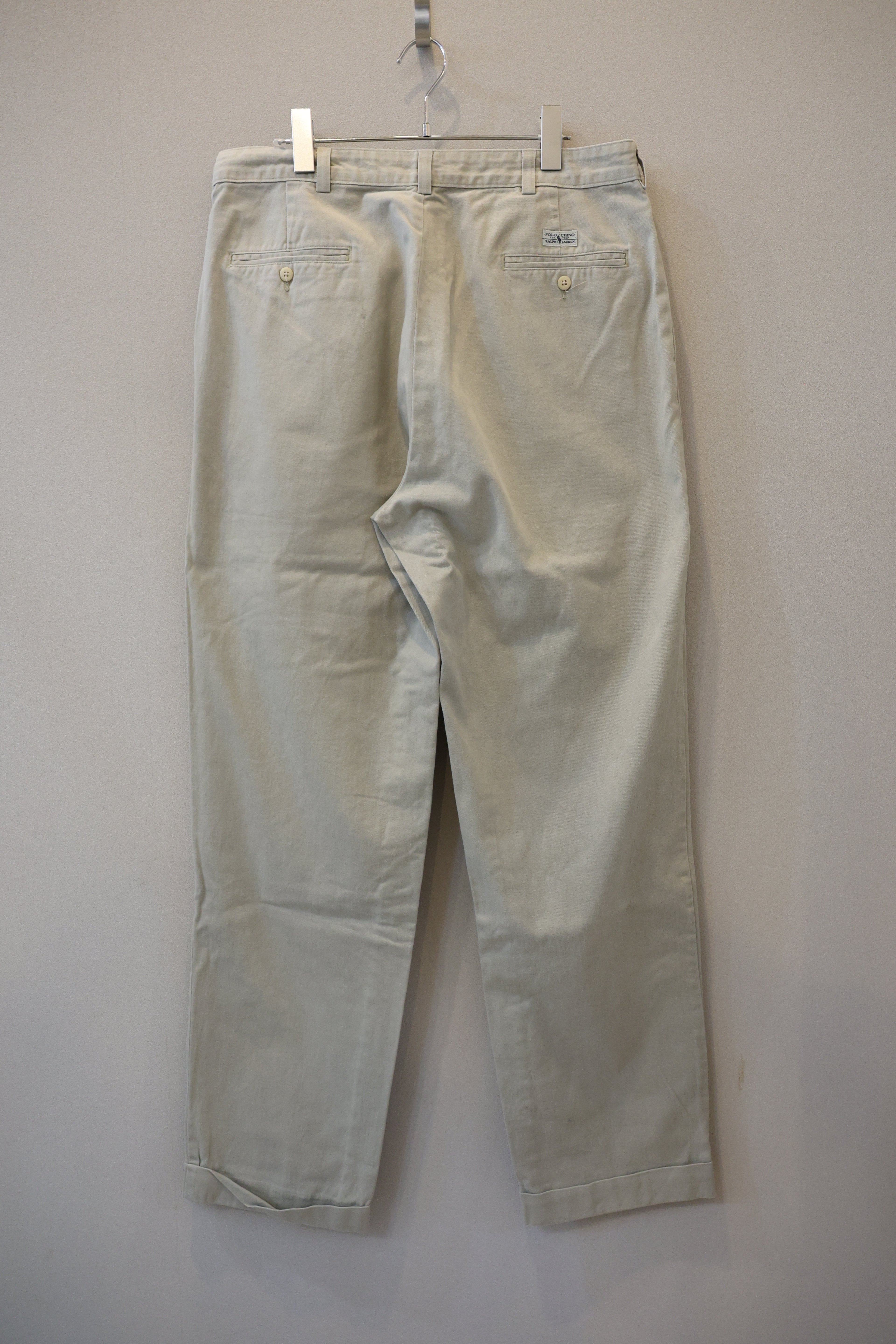 [Ralph Lauren] 2 Tuck Chino Trousers 36/32 [USED]
