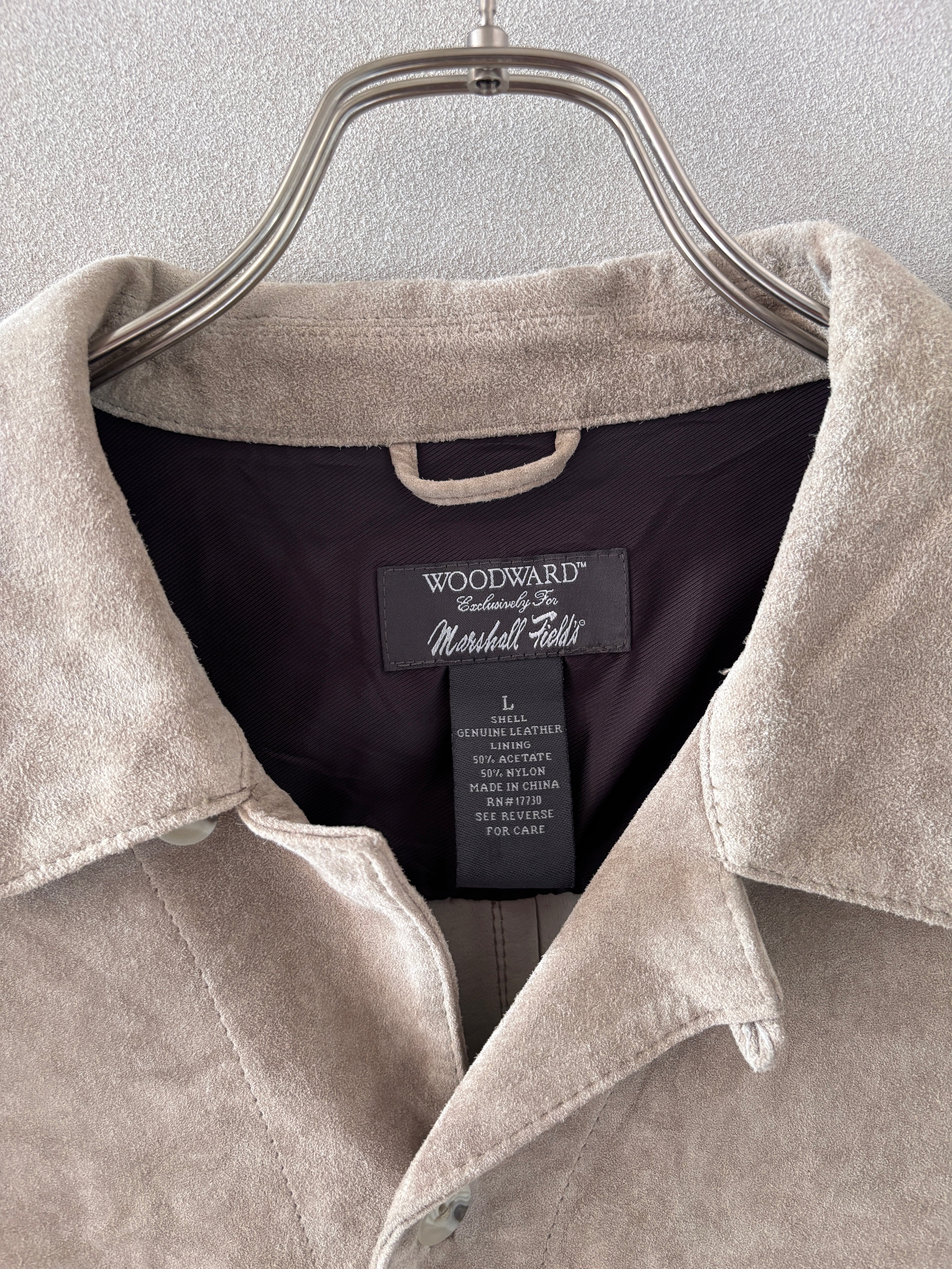 [WOODWARD] Suede Genuine Leather Shirts L/S [USED]