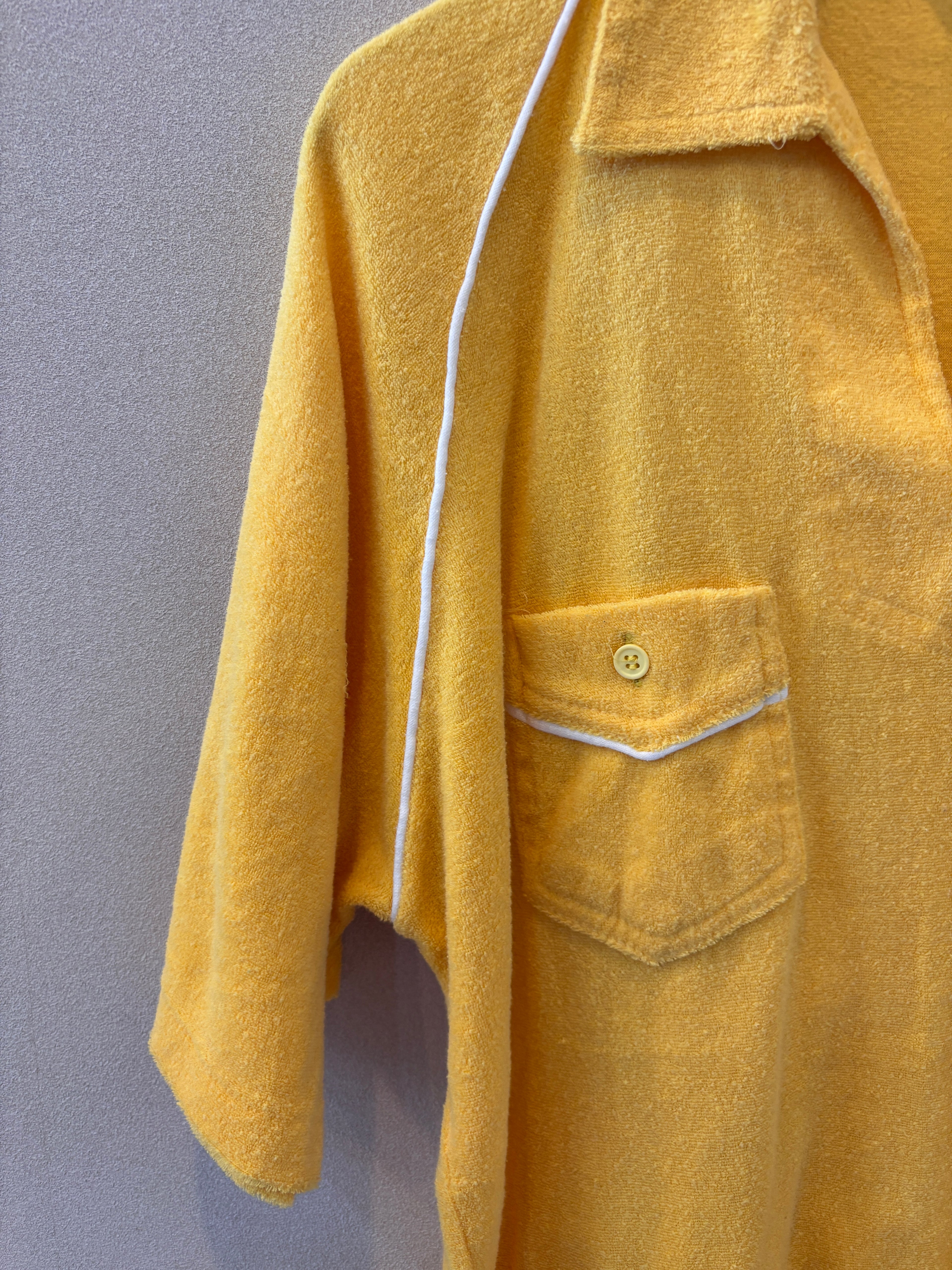 Open Collar Pile Fabric Shirts S/S [USED]