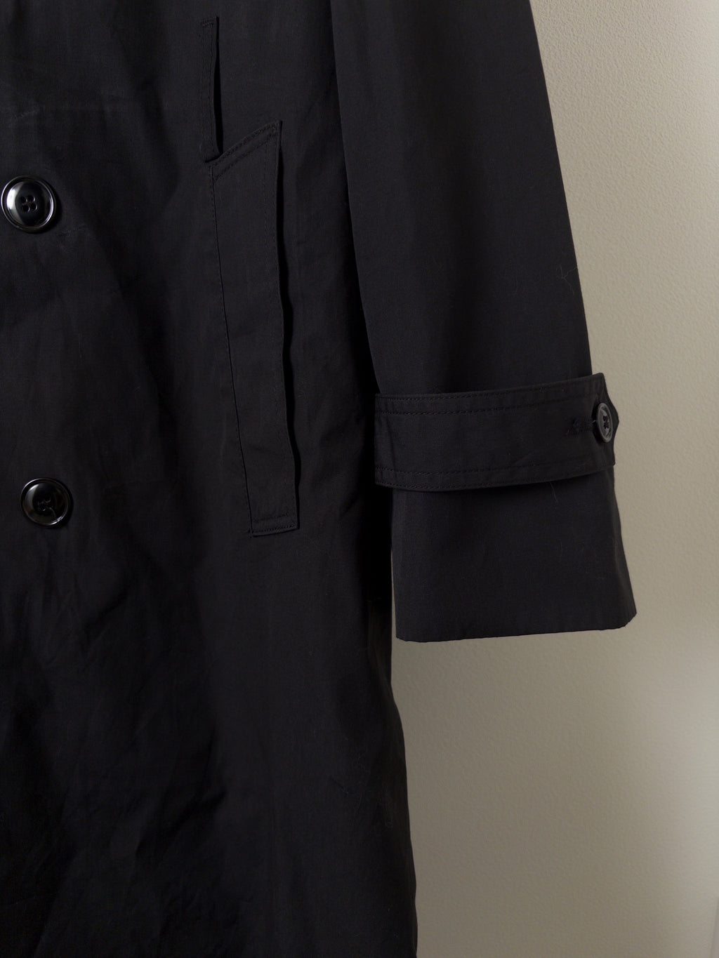 [U.S. NAVY] Black Trench Coat [USED]