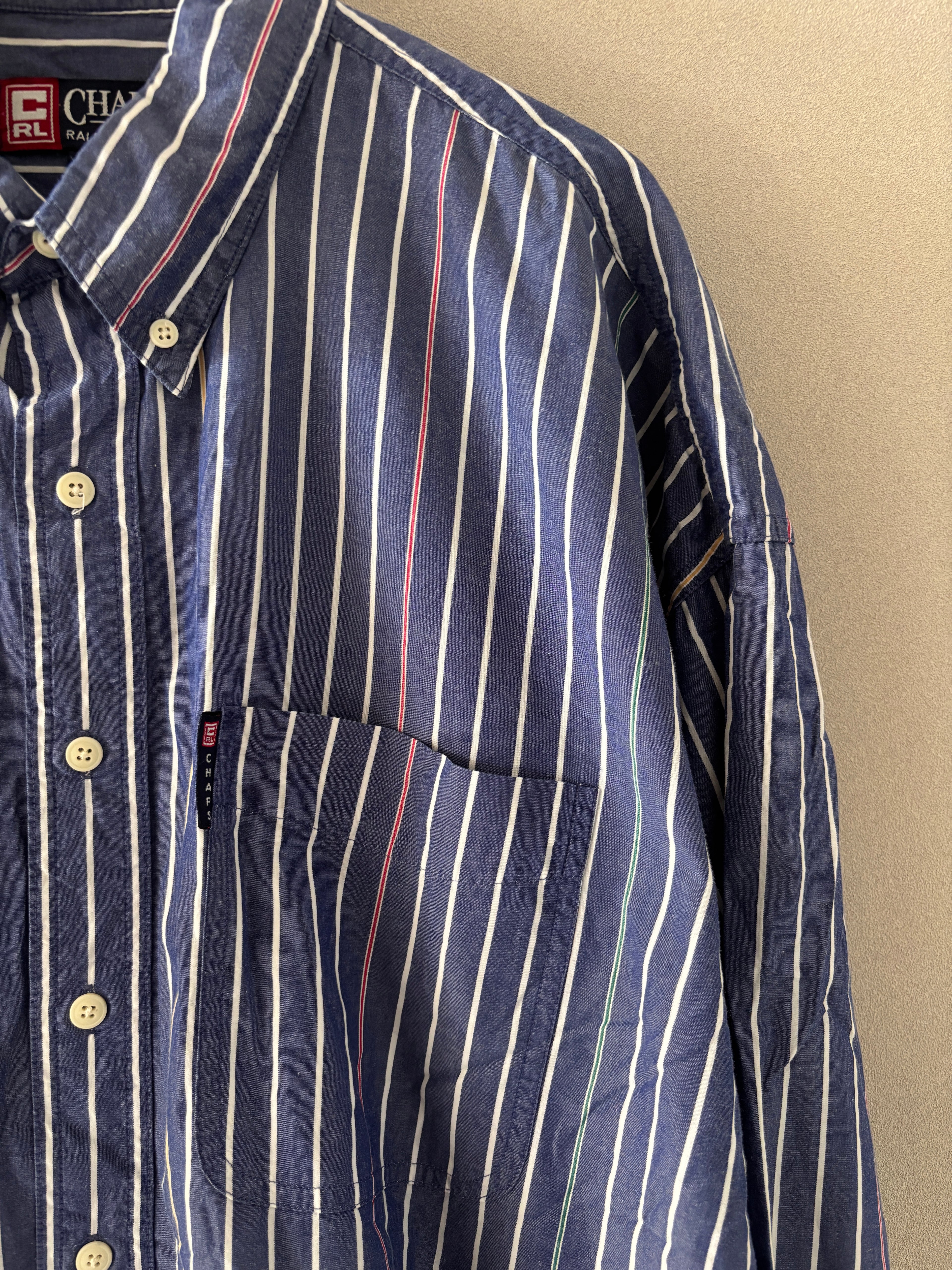 [CHAPS] Multi Color Stripe Shirts L/S  [USED]