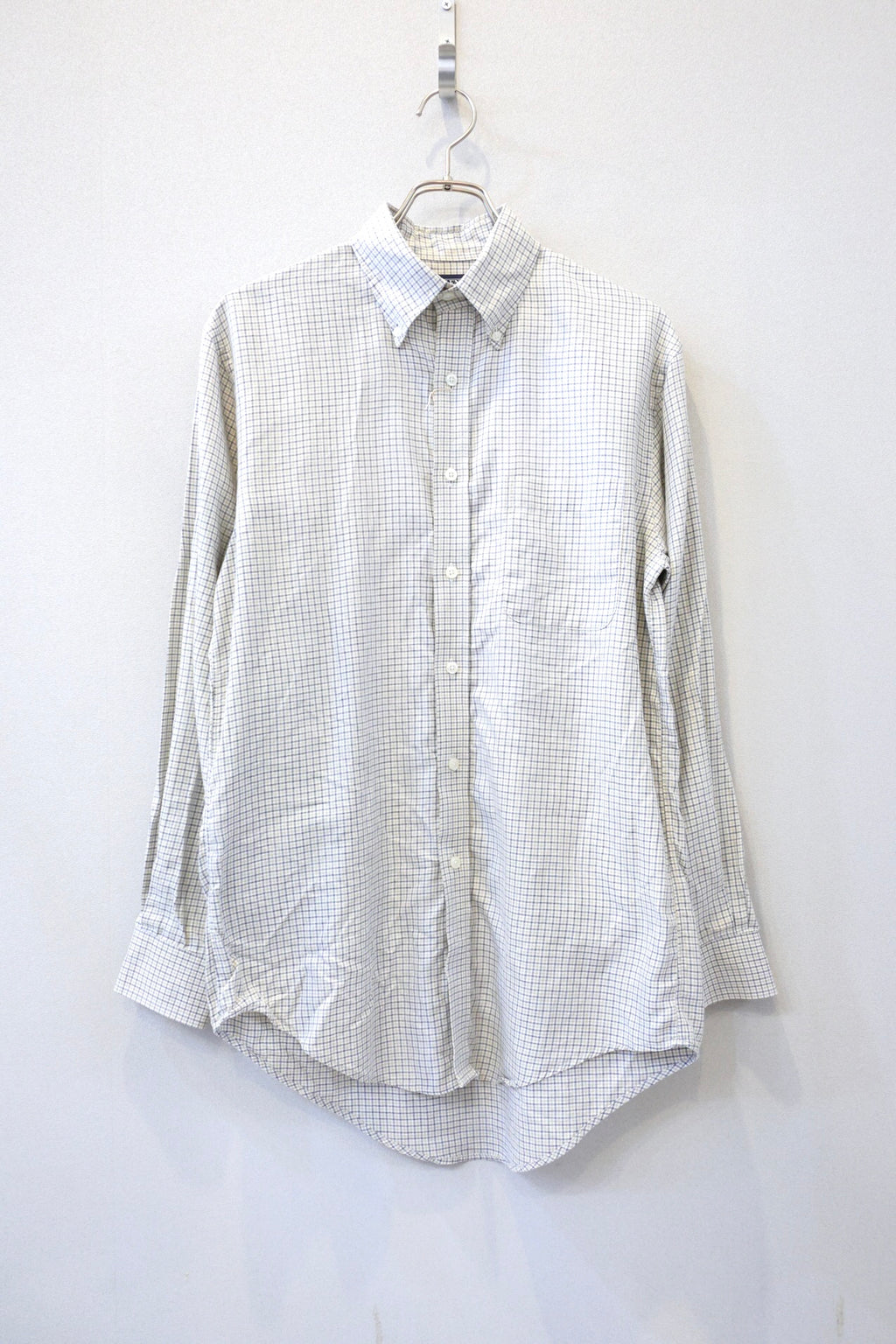 [LANDS' END] BD Graph Check Shirts L/S [USED]