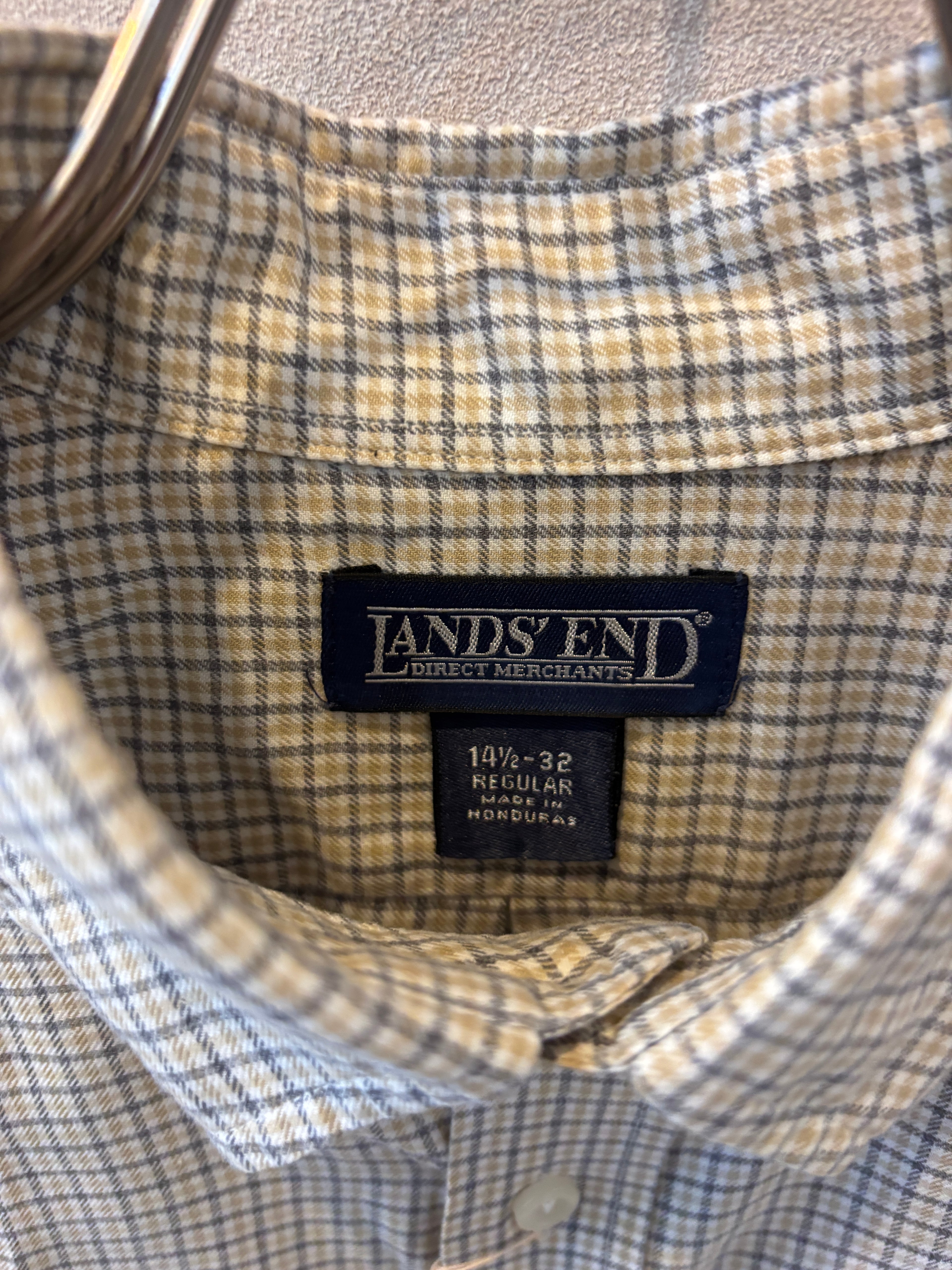 [LAND'S END] BD Graphcheck Shirts L/S [USED]