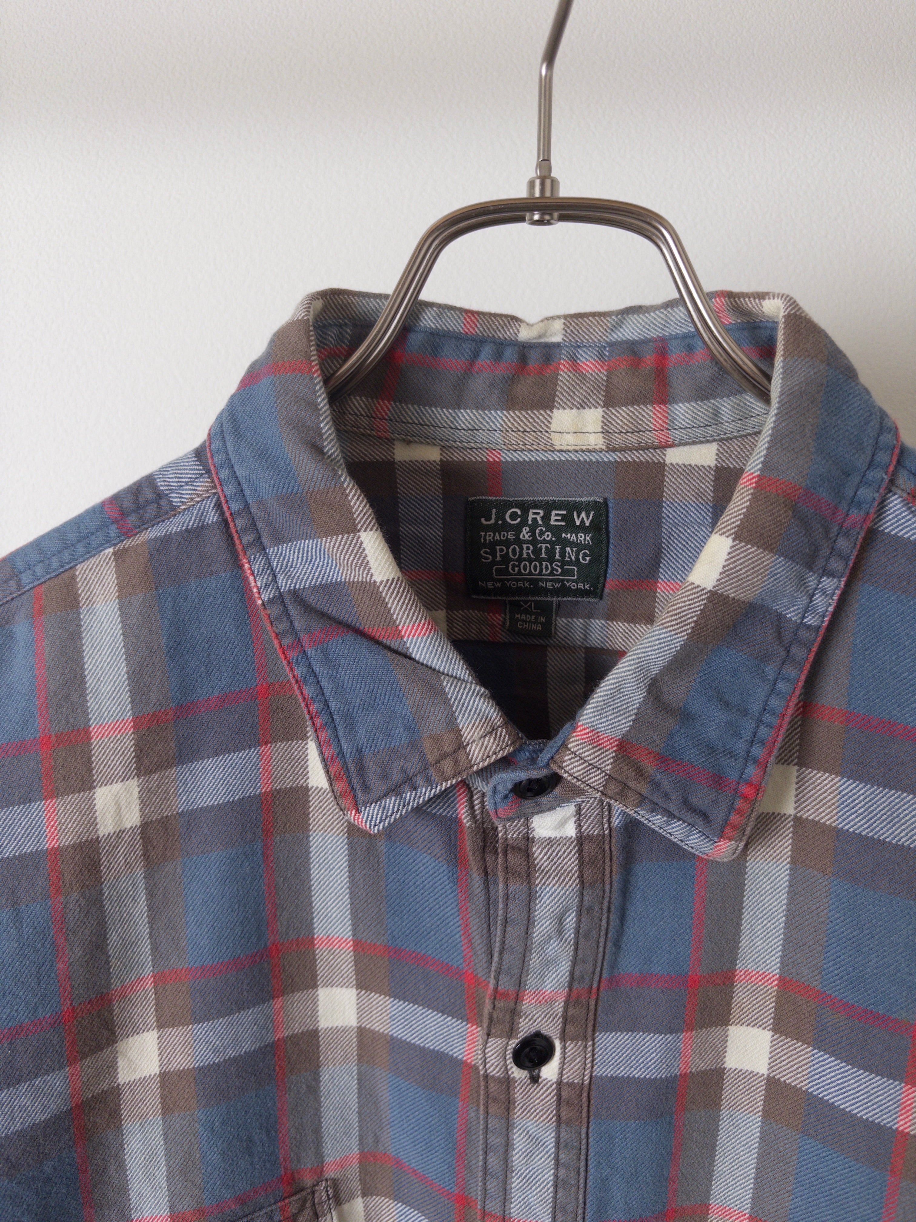 [J.CREW] Light Flannel Check Shirts L/S [USED]