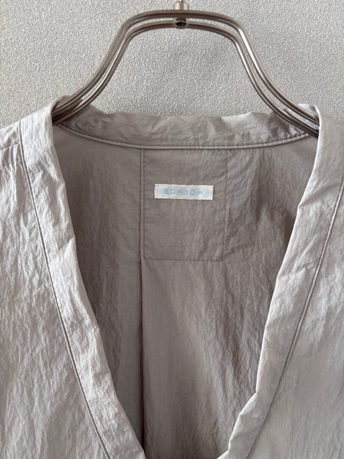 [SOWBOW] SHIRT -F SHRINK NYLON -GRAY-