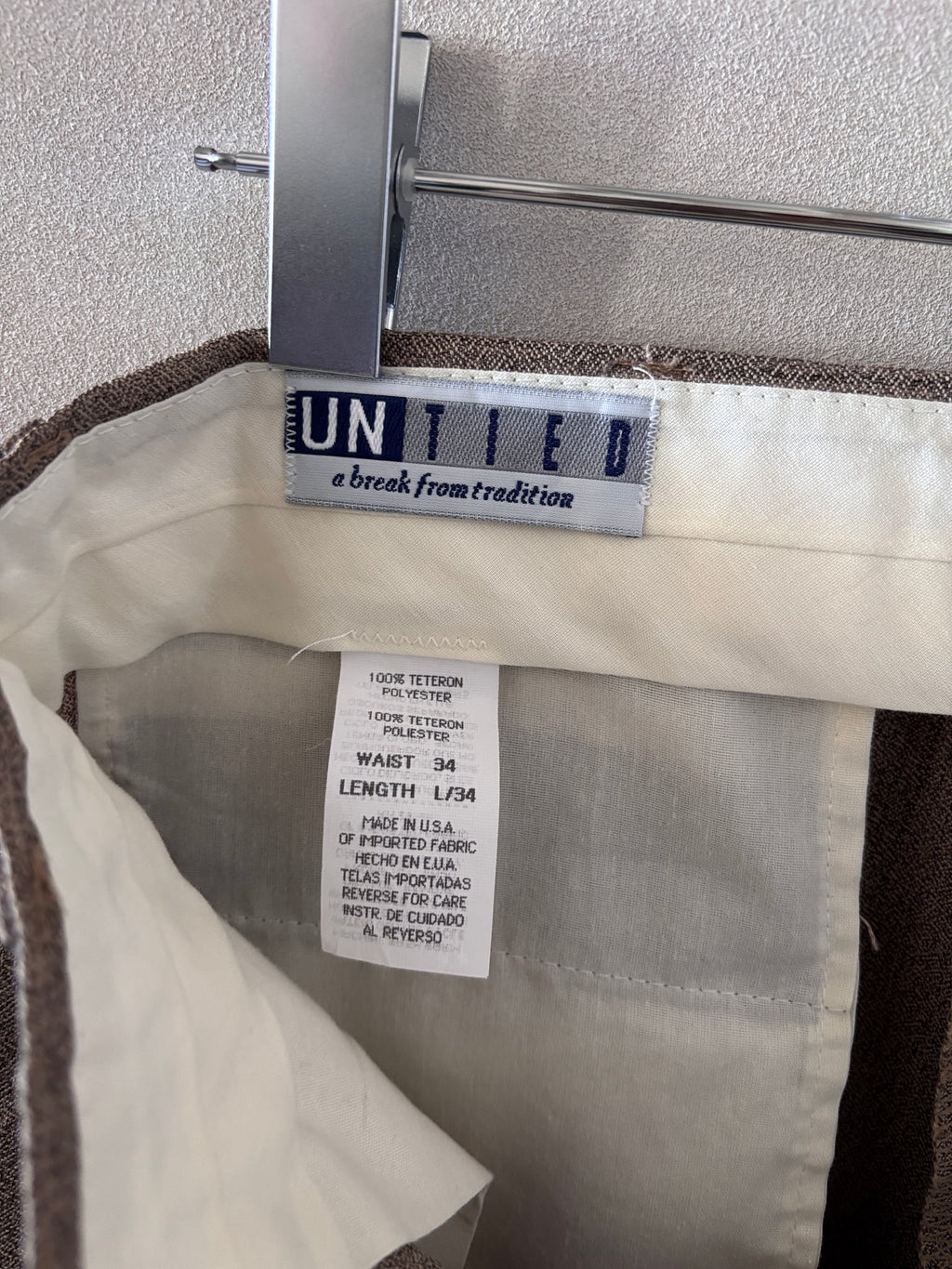 2 Tuck Polyester Slacks [USED]（4枚目）