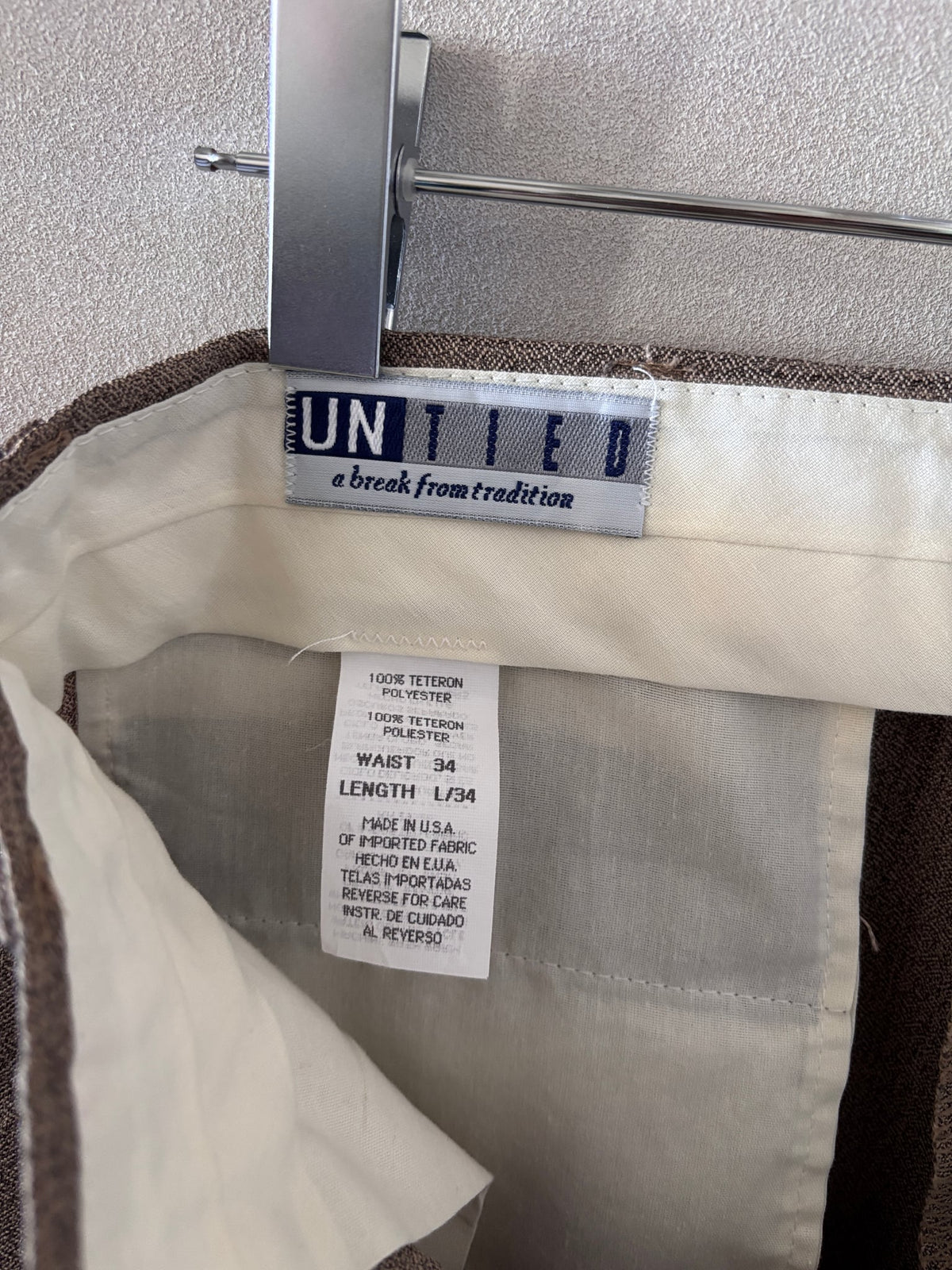 2 Tuck Polyester Slacks [USED]（4枚目）