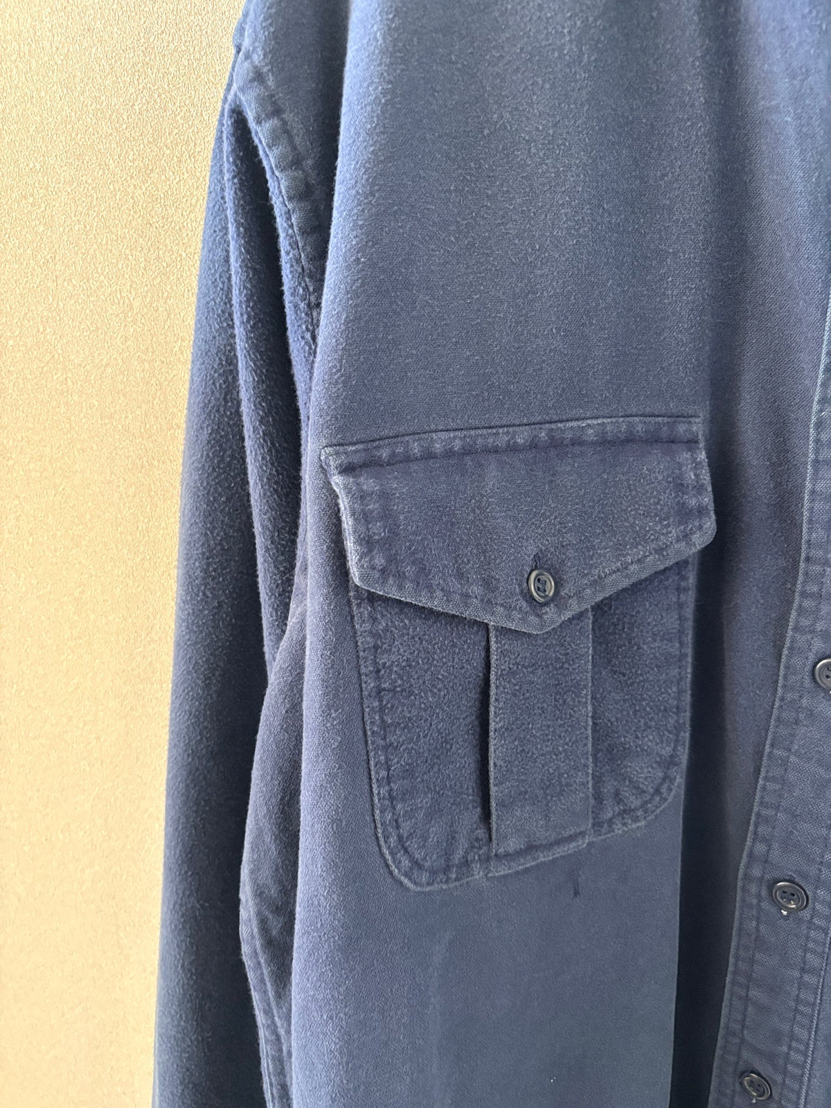 [Eddie Bauer] Cotton Flannel Plain Shirts L/S [USED]（4枚目）