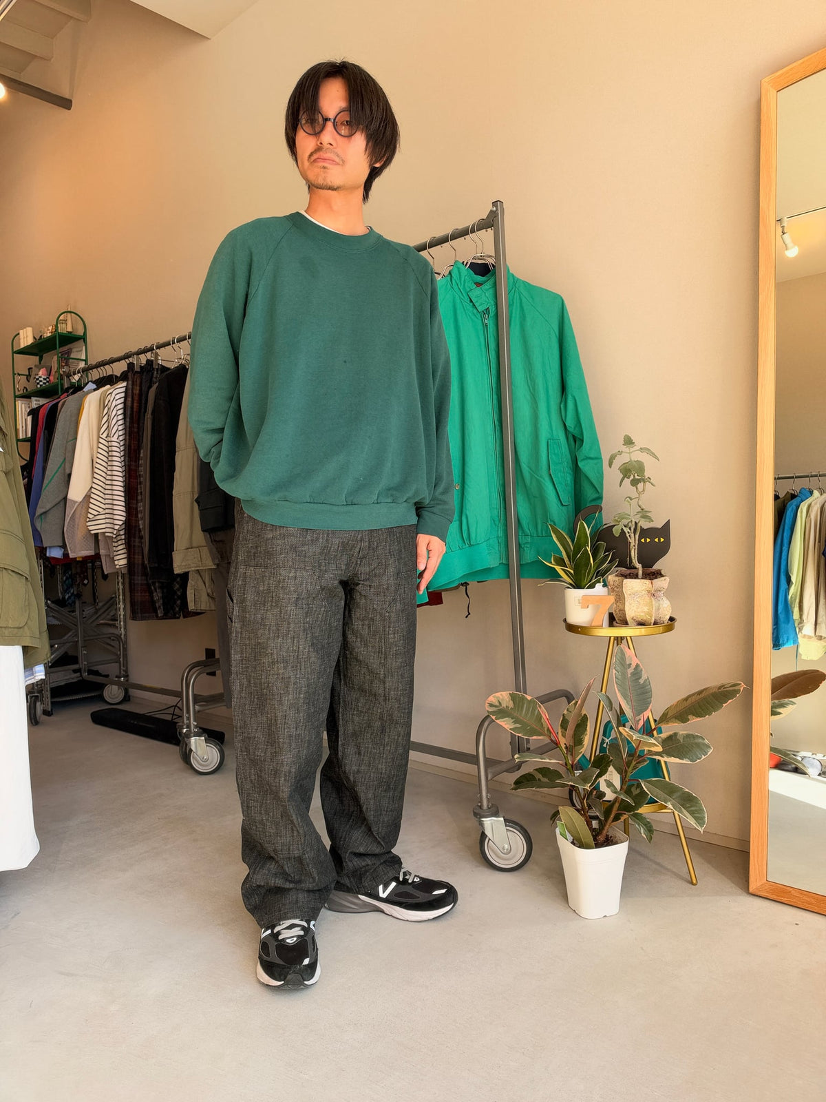 [SOWBOW] DOUBLE KNEE PAINTER PANTS DEAD STOCK 9oz DENIM -BLACK-（9枚目）