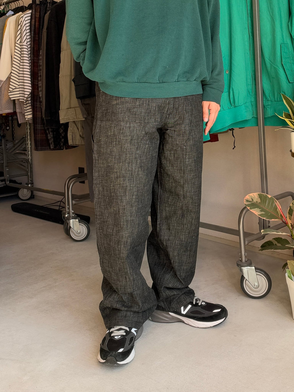 [SOWBOW] DOUBLE KNEE PAINTER PANTS DEAD STOCK 9oz DENIM -BLACK-（8枚目）