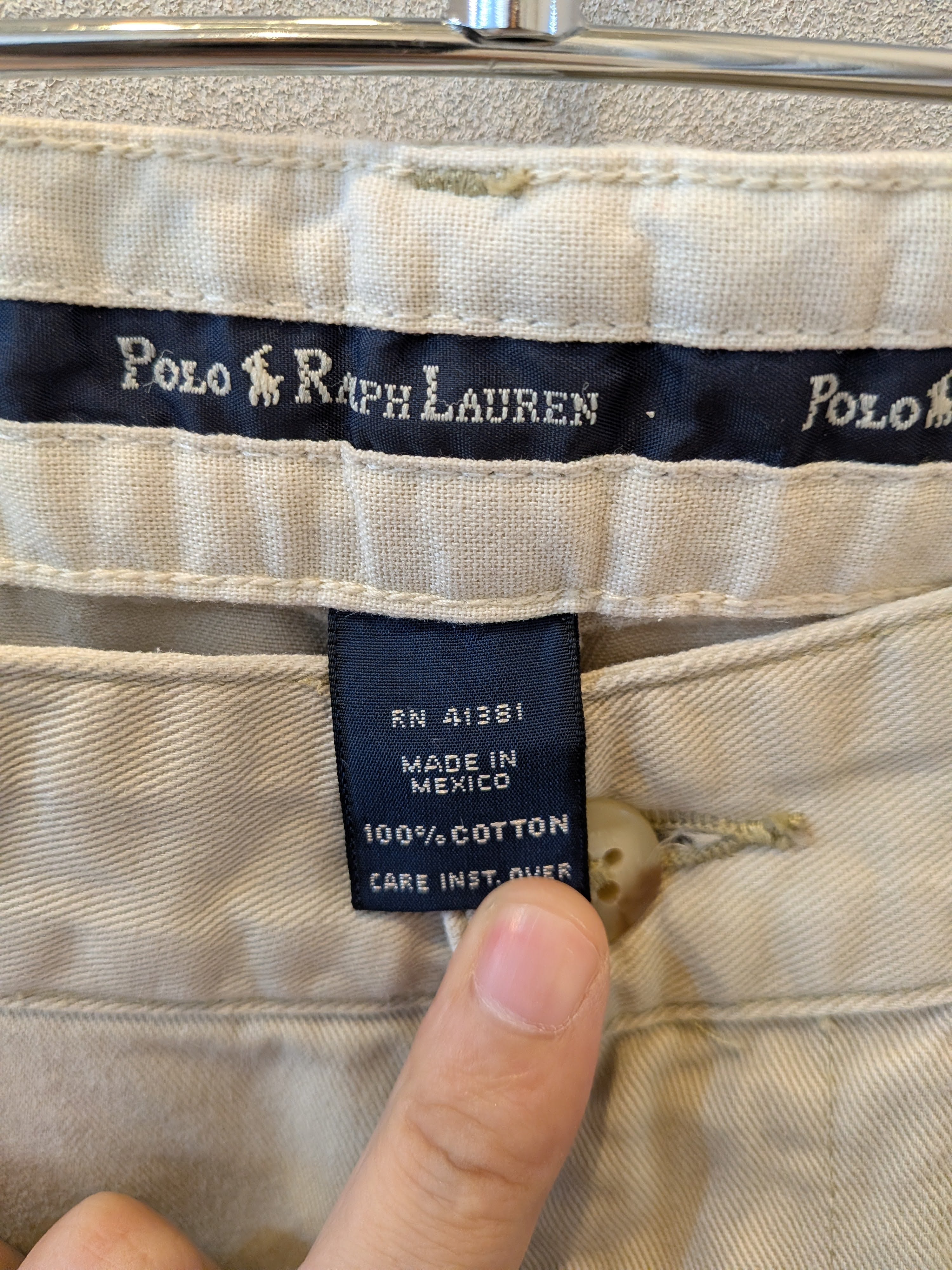 [Ralph Lauren] 2 Tuck Chino Trousers 31/30 [USED]