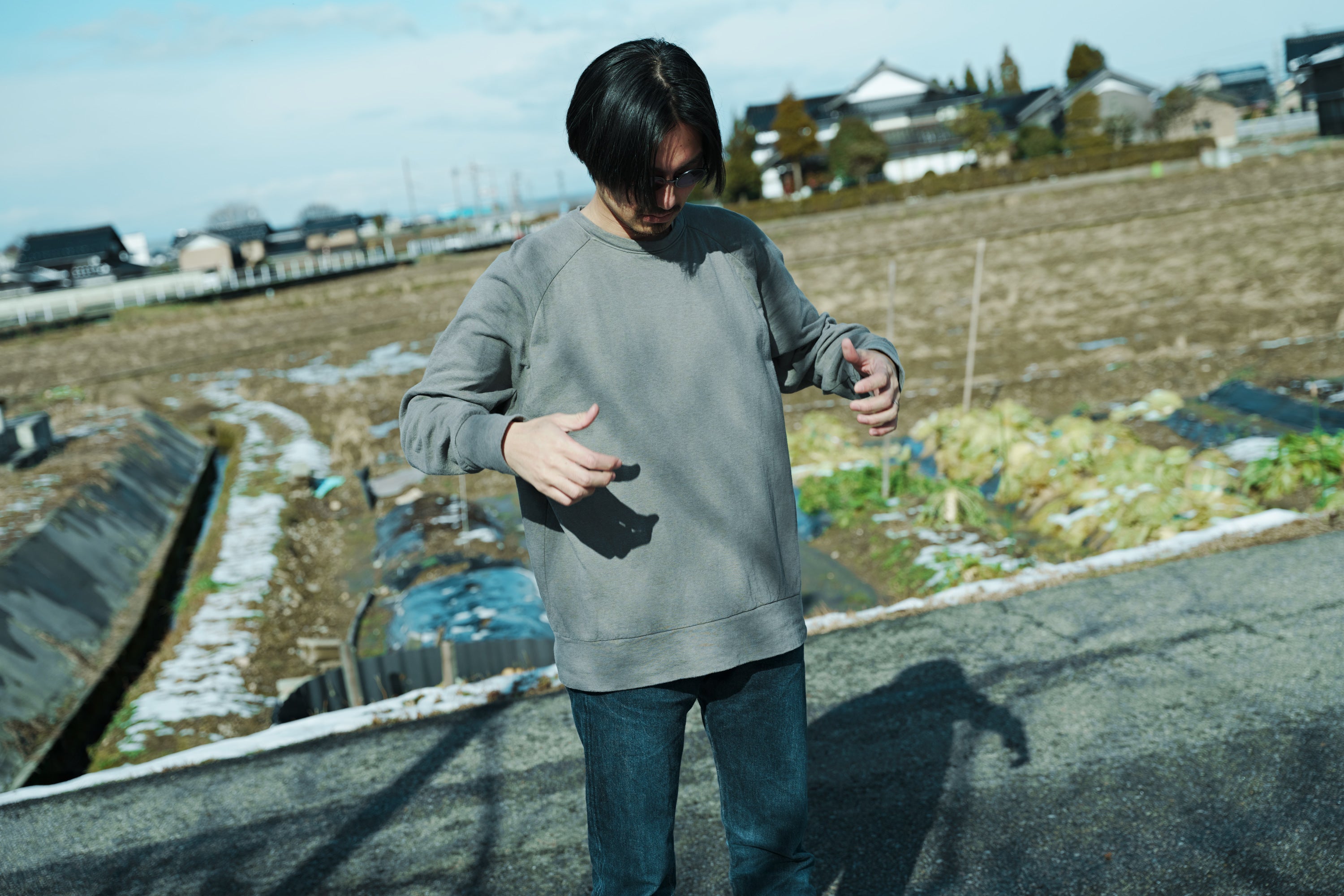 [River] Crew Neck "天使のグレー"