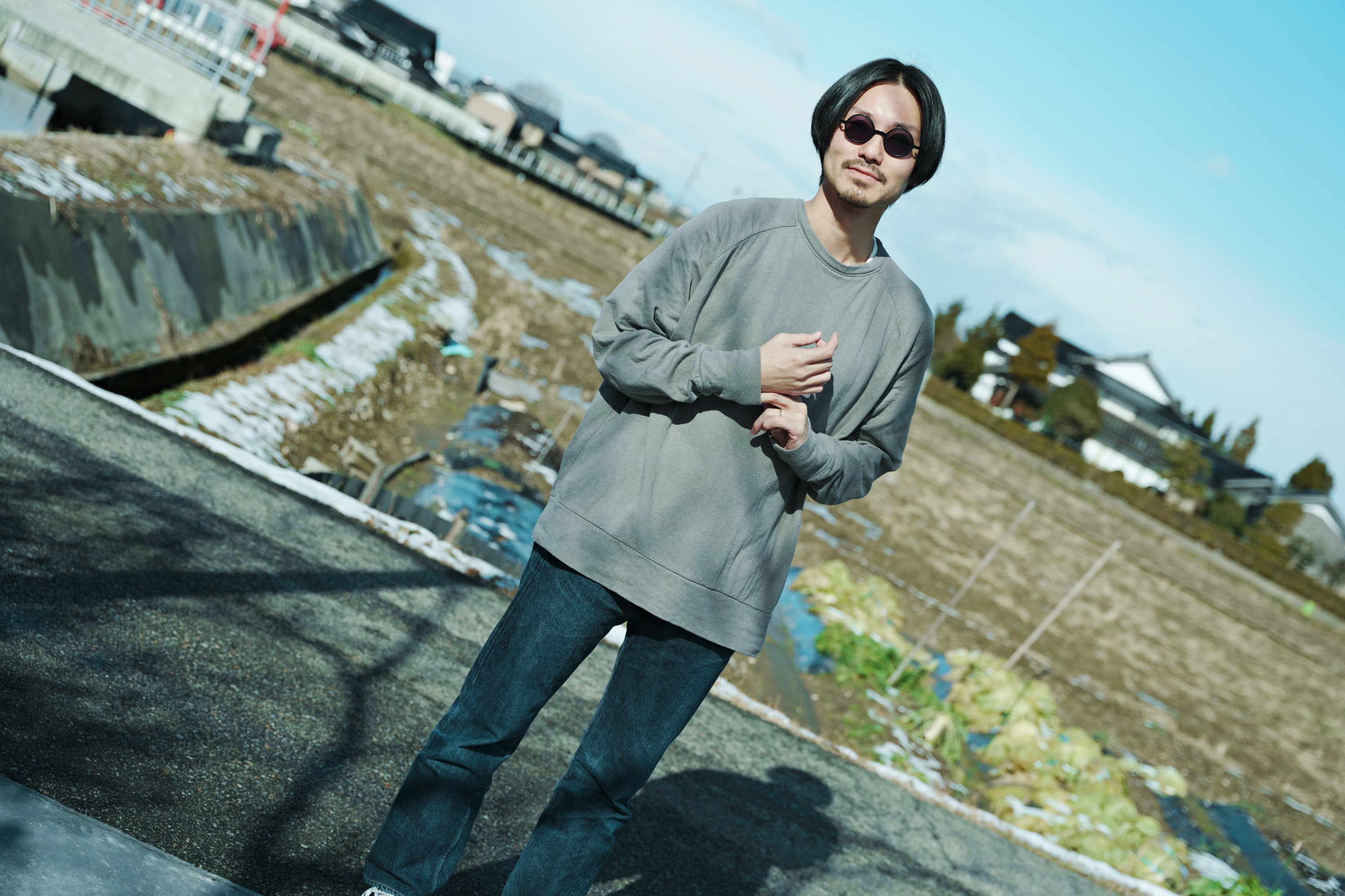 [River] Crew Neck "天使のグレー"