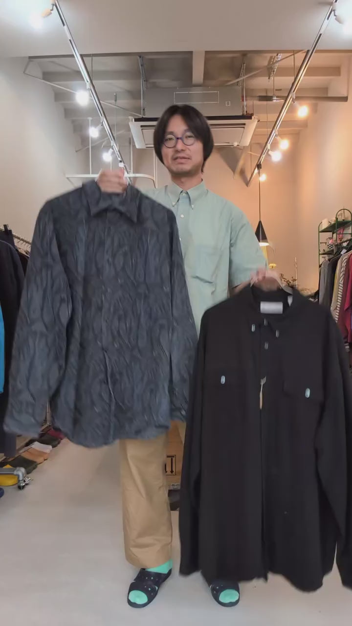 [BRANDINI] "Polynosic" Rayon Corduroy Shirts L/S [USED]