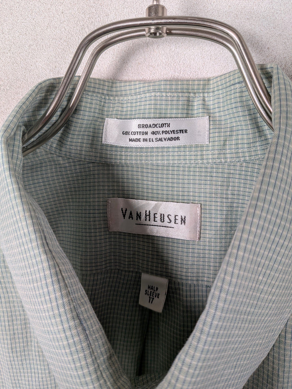 [VAN HEUSEN] Cotton Polyester Check Shirts S/S [USED]