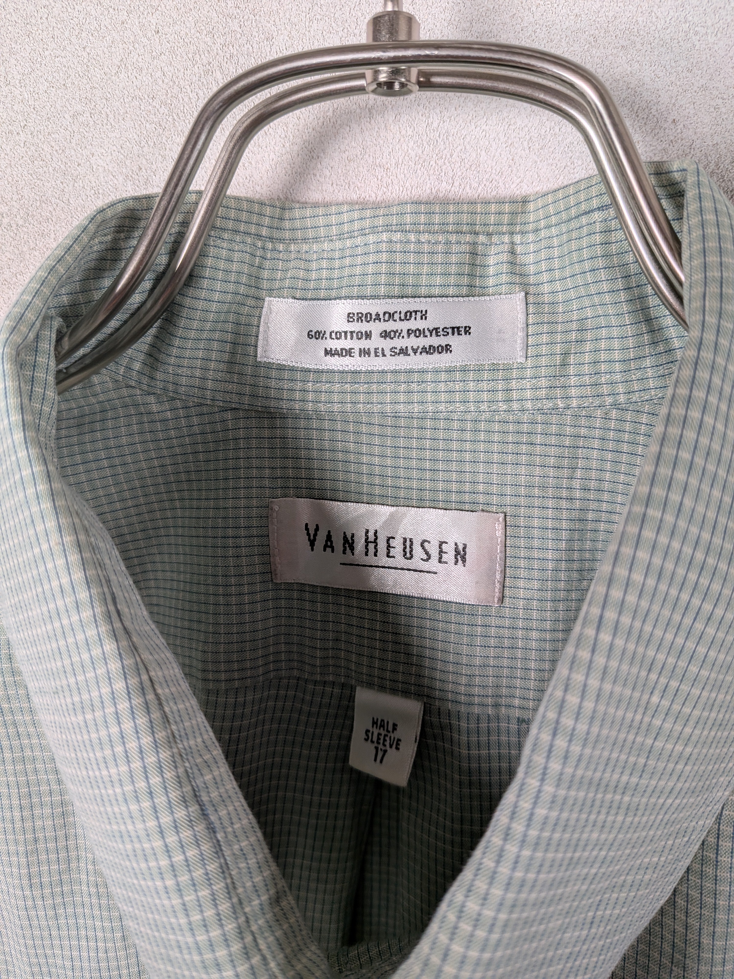 [VAN HEUSEN] Cotton Polyester Check Shirts S/S [USED]