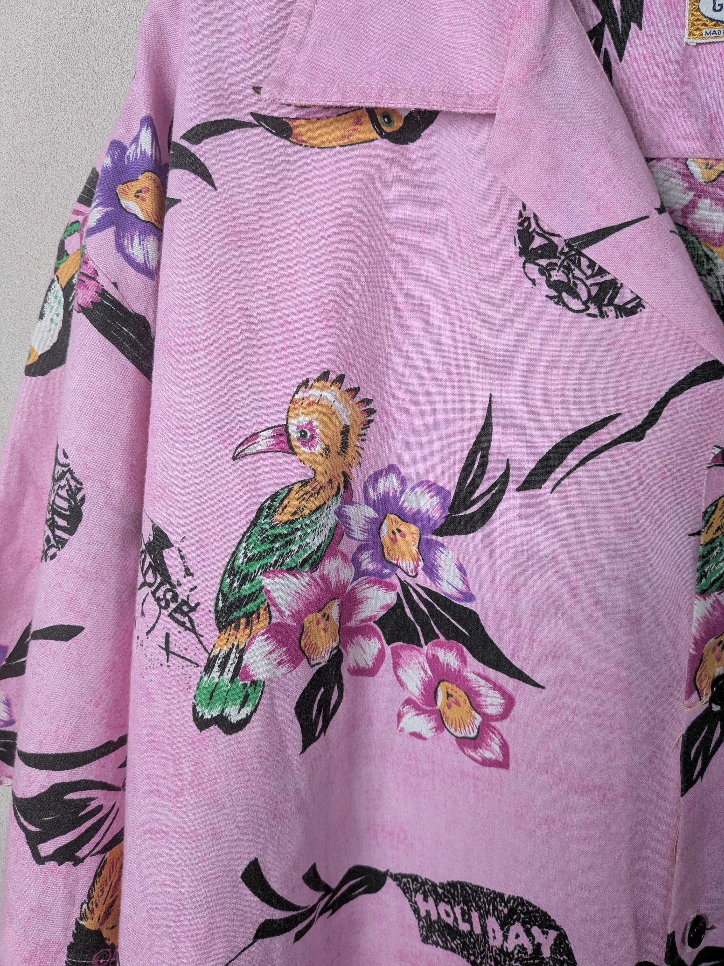 [GENTLY] Pink Aloha Shirts S/S [USED]