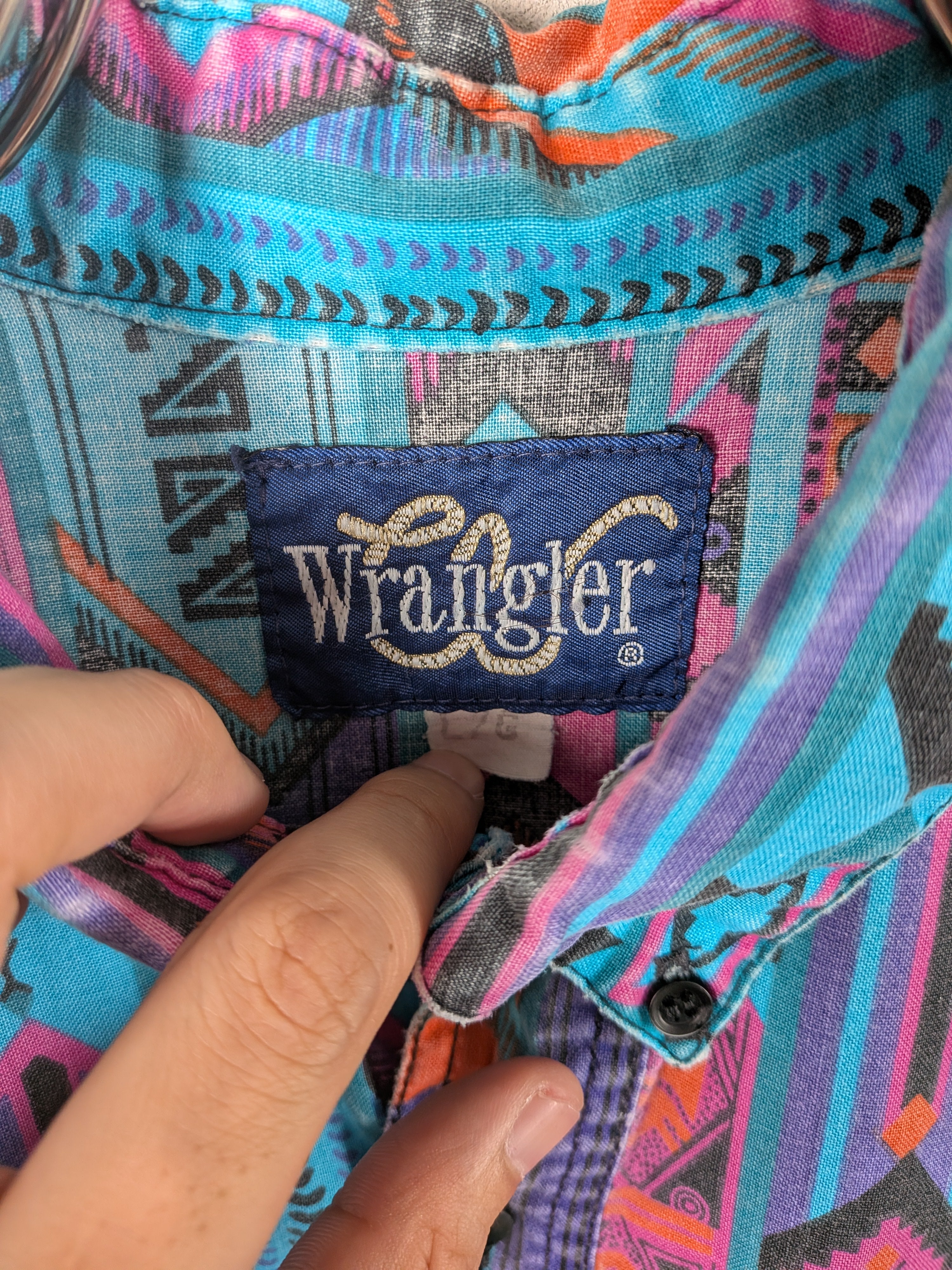 [Wrangler] Psychedelic Pattern Shirts L/S [USED]